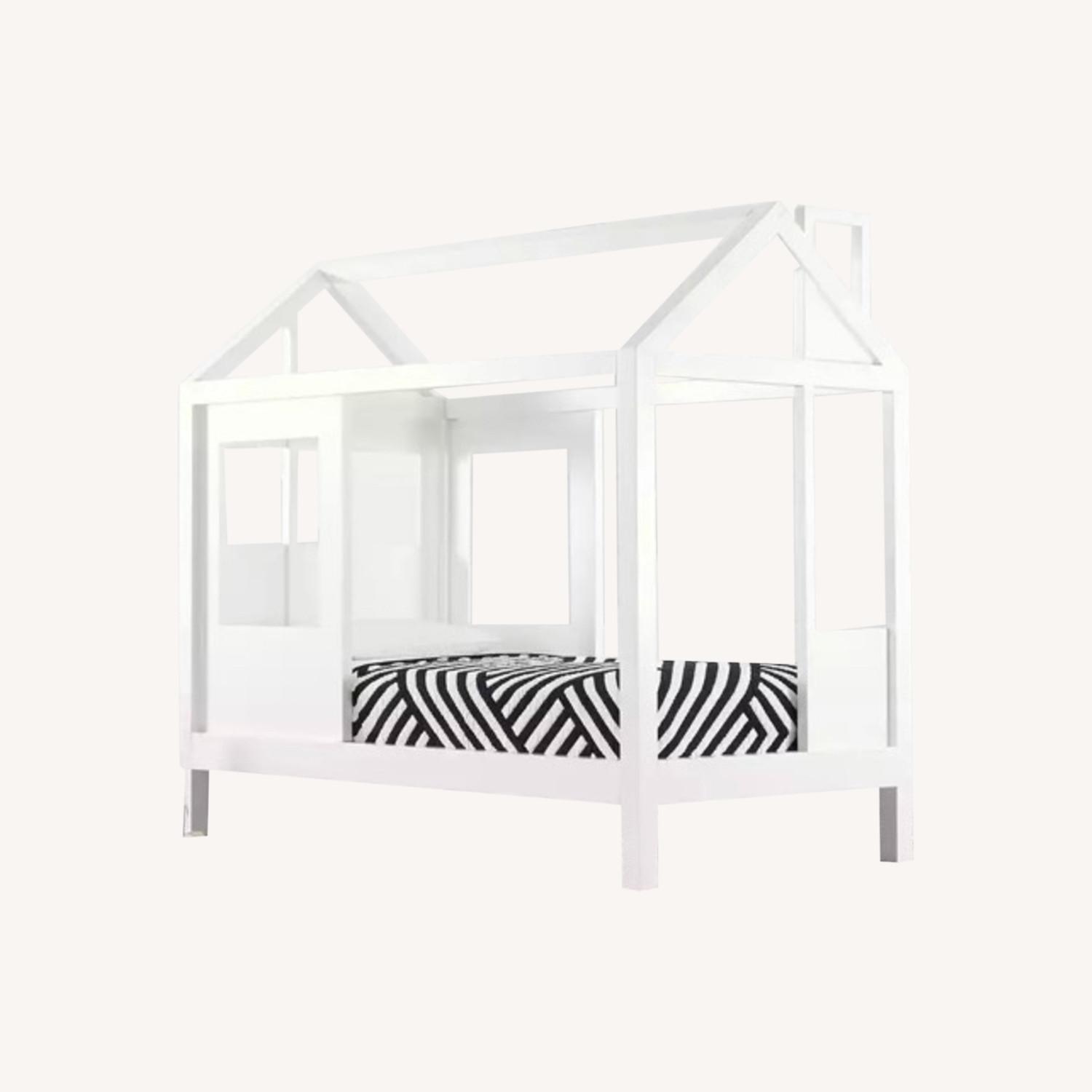 Crate and Barrel Tiny House White Twin Bed - image-0