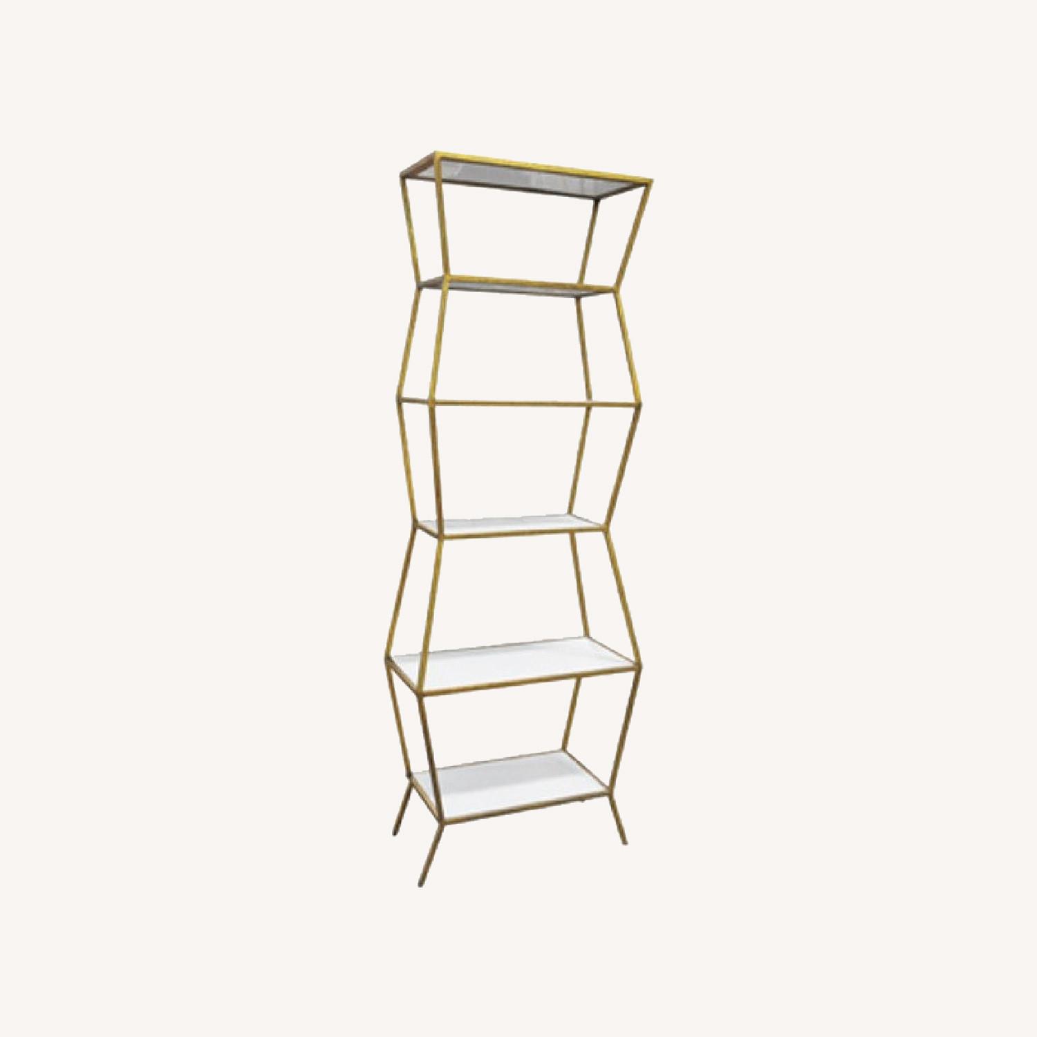 Set of 2 Gold Etageres/Bookshelves from Oly Studio - image-0