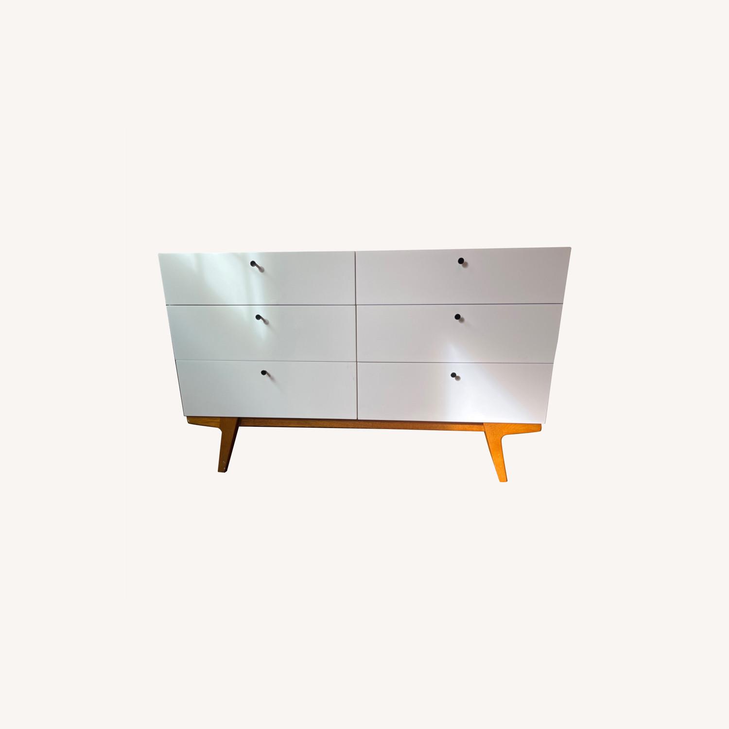West Elm Modern 6Drawer Dresser, White Lacquer AptDeco