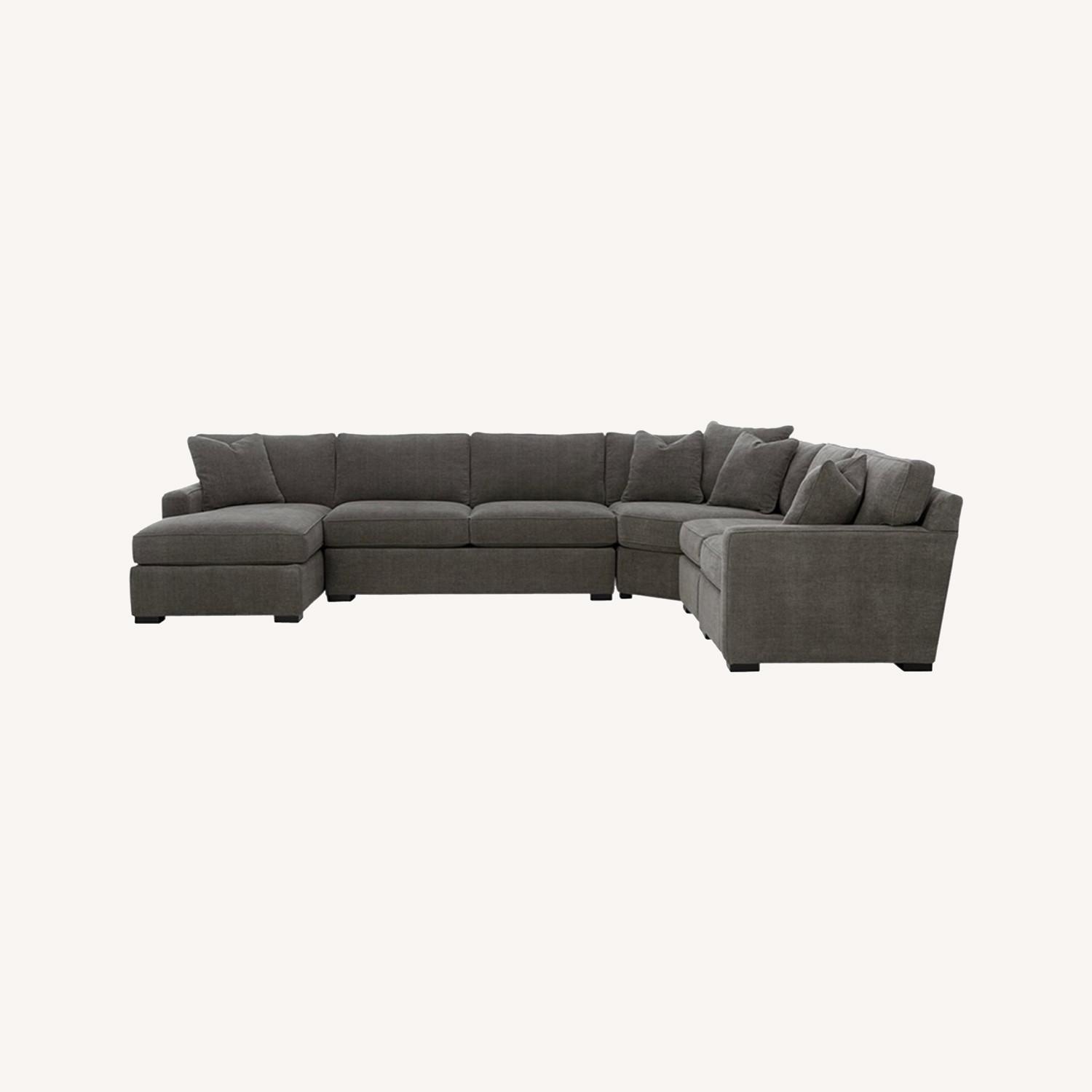 Macys Radley gray Sectional Sofa with Ottoman AptDeco