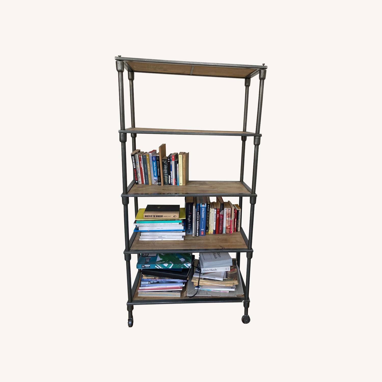 Restoration Hardware Style Industrial Bookcase - image-0