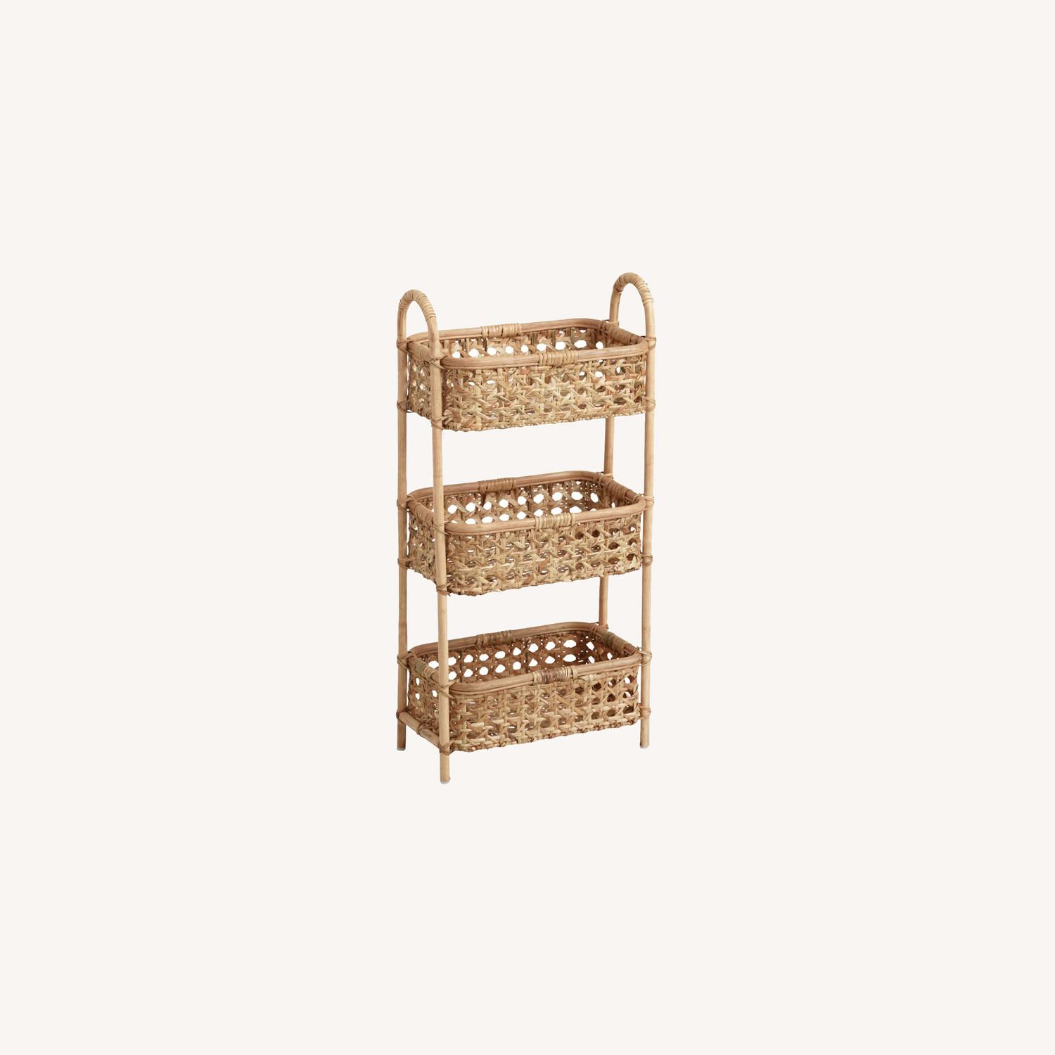 World Market Rattan Storage Tower AptDeco