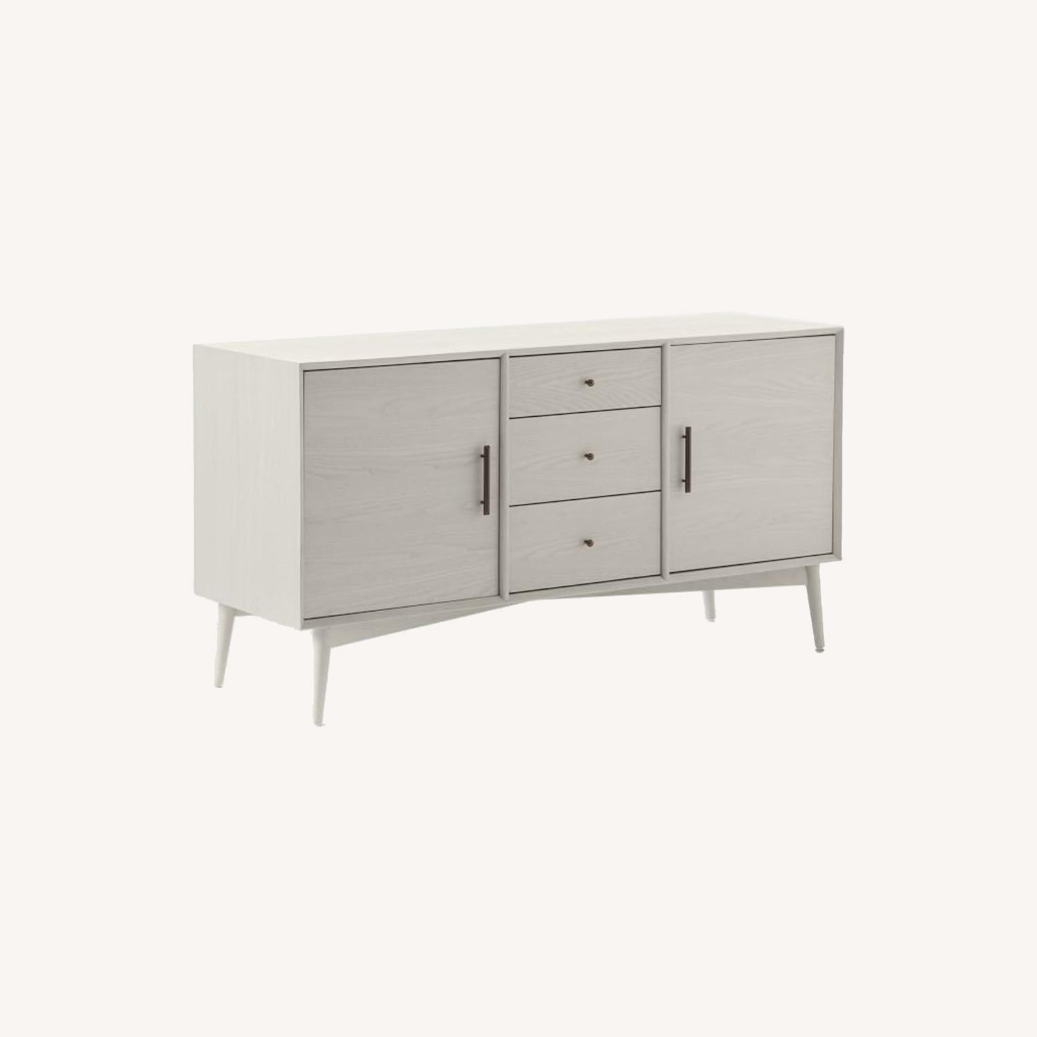 West Elm Mid-Century Buffet, Wood, Pebble, 58" - image-0