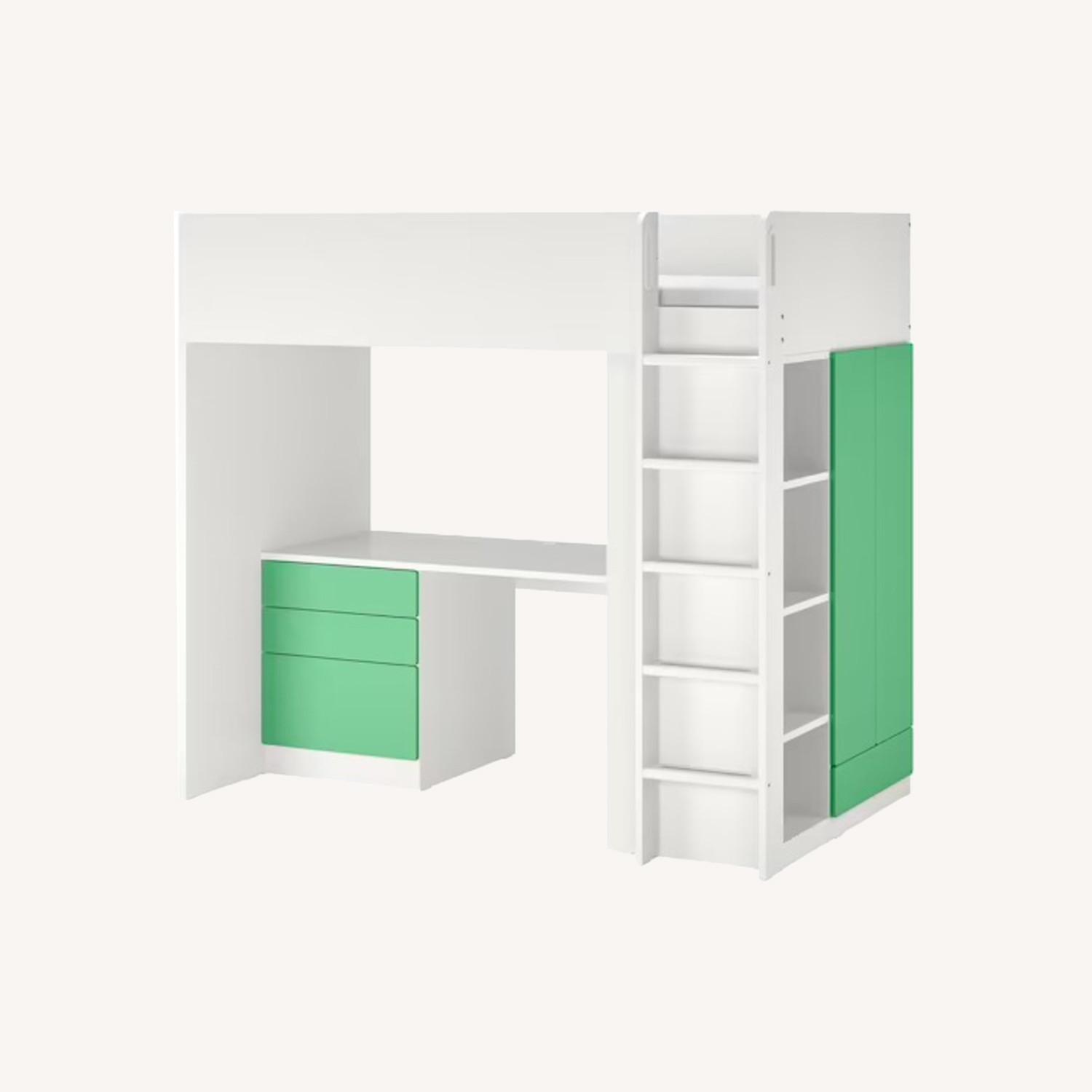 IKEA Loft Bed with Closet, Desk AptDeco