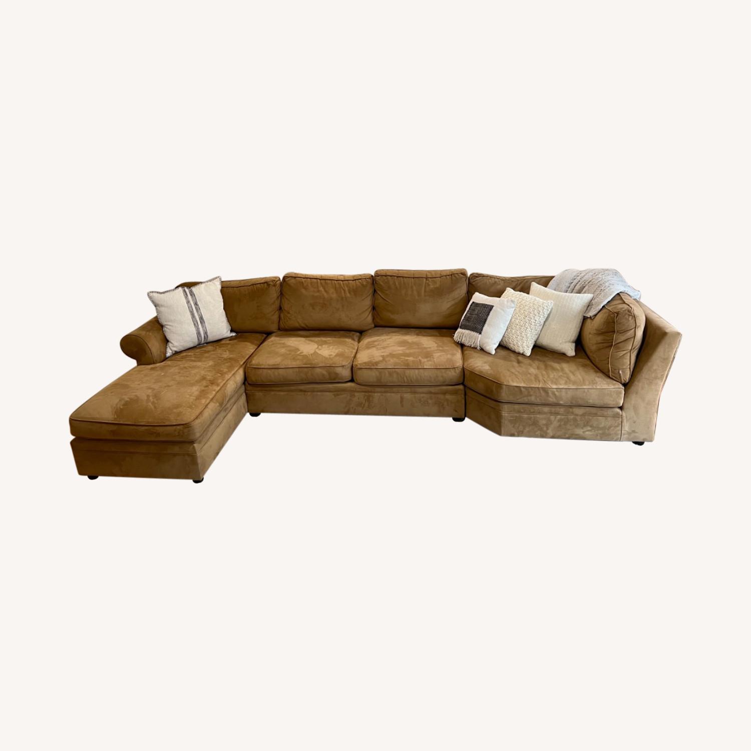Pottery Barn Performance Velvet Sectional - image-0
