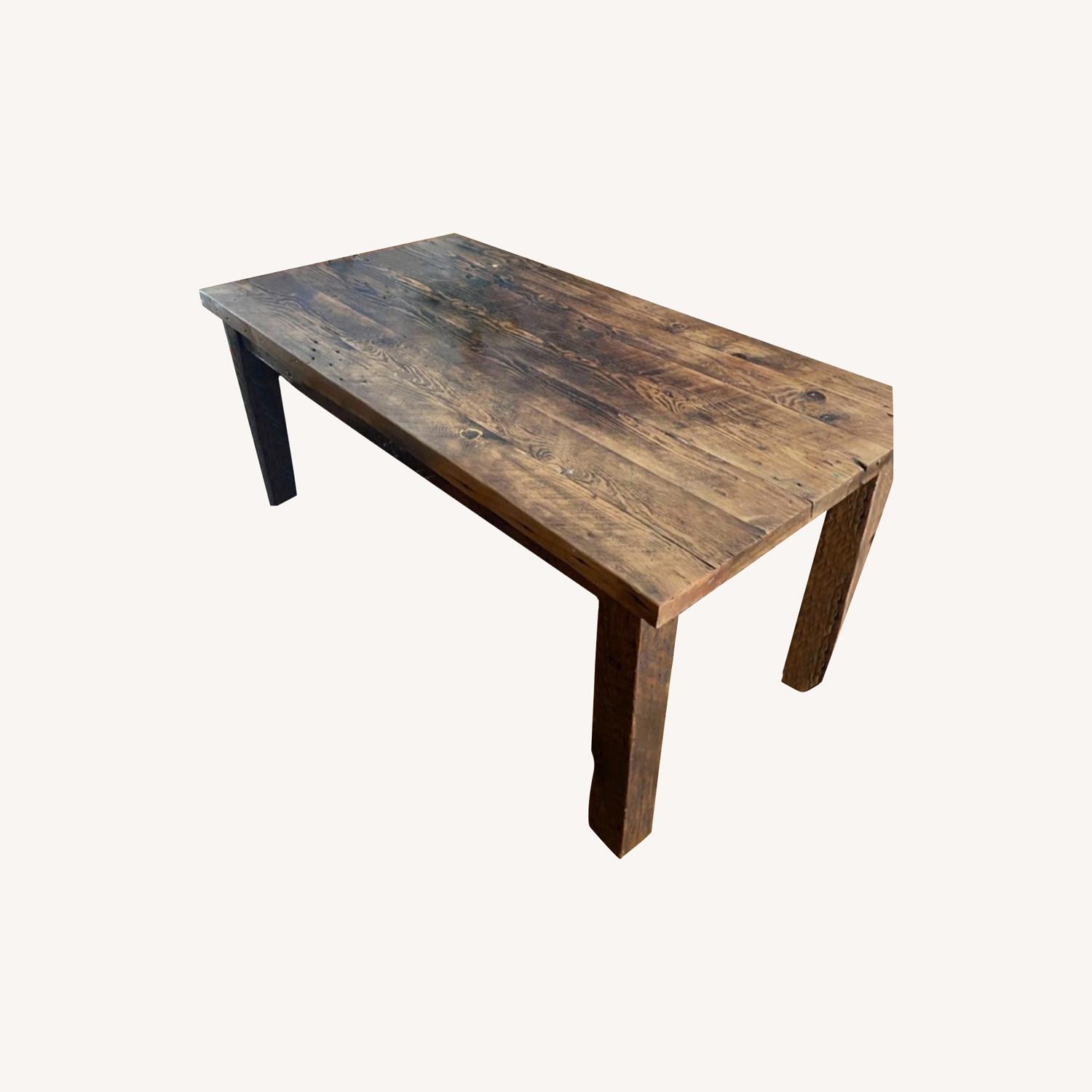 Reclaimed Solid Wood Dining Table - image-5