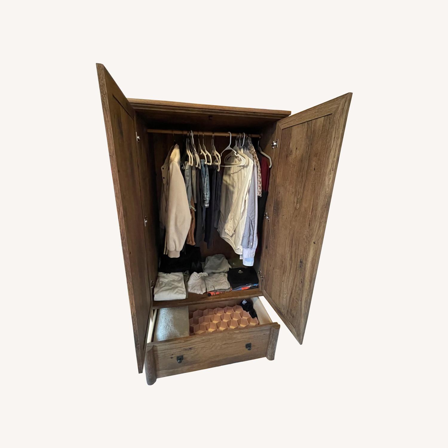 Sauder Palladia Armoire, Vintage Oak finish - image-0