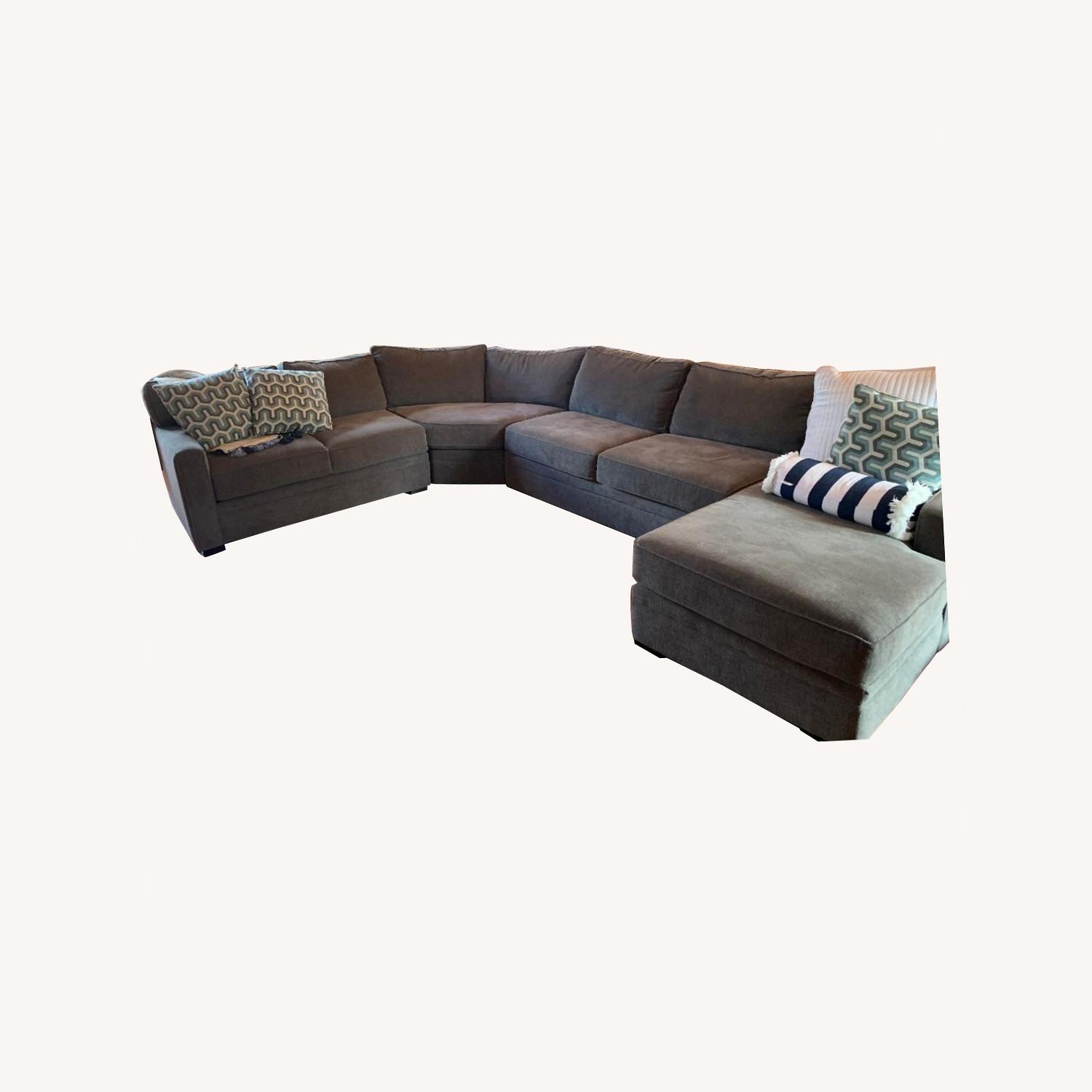 Jordan's Furniture Grey Sectional AptDeco
