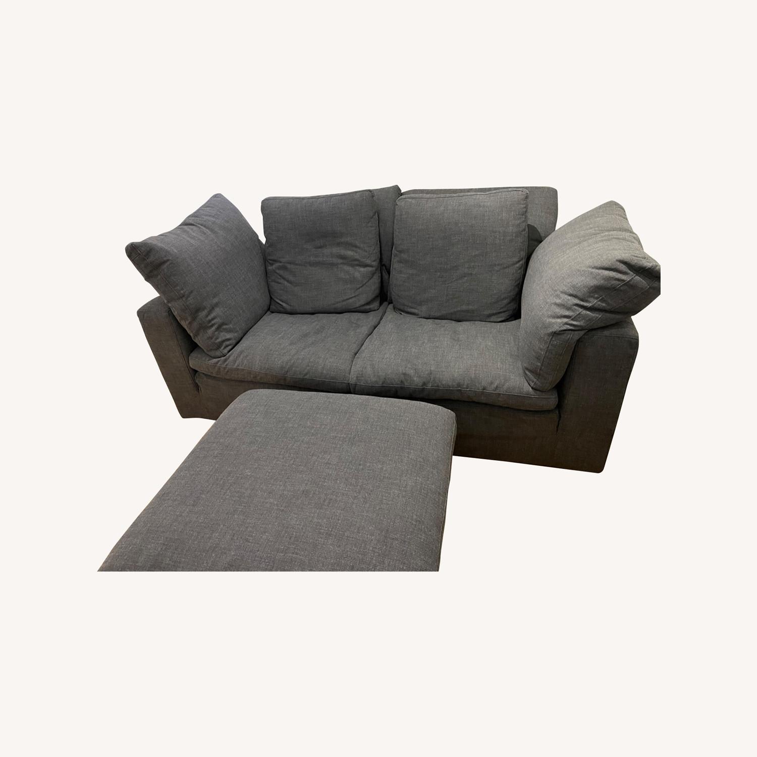 Restoration Hardware Cloud Couch and Ottoman AptDeco