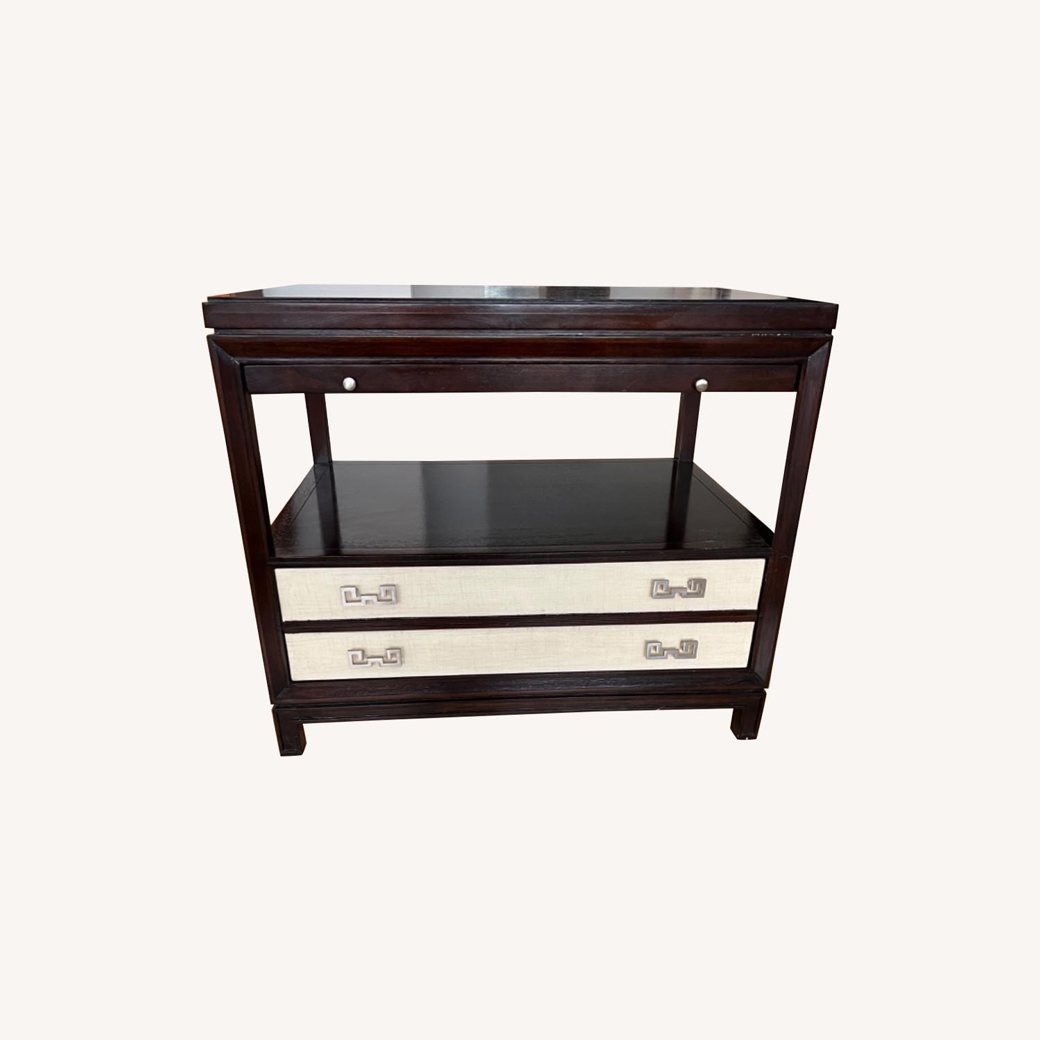 Side Table with Serving Shelf - image-0