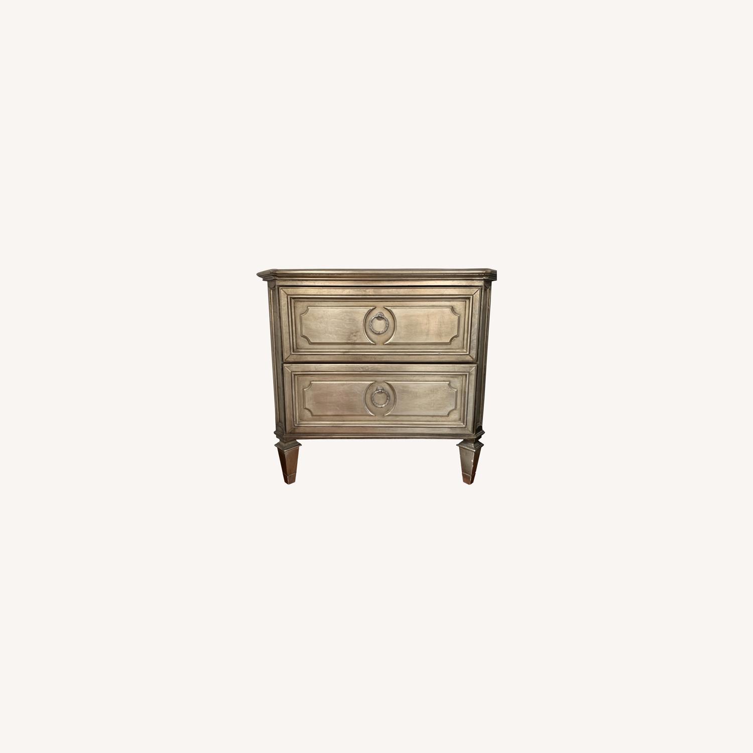 Z Gallerie Mirrored top 2 Drawer Nightstand AptDeco