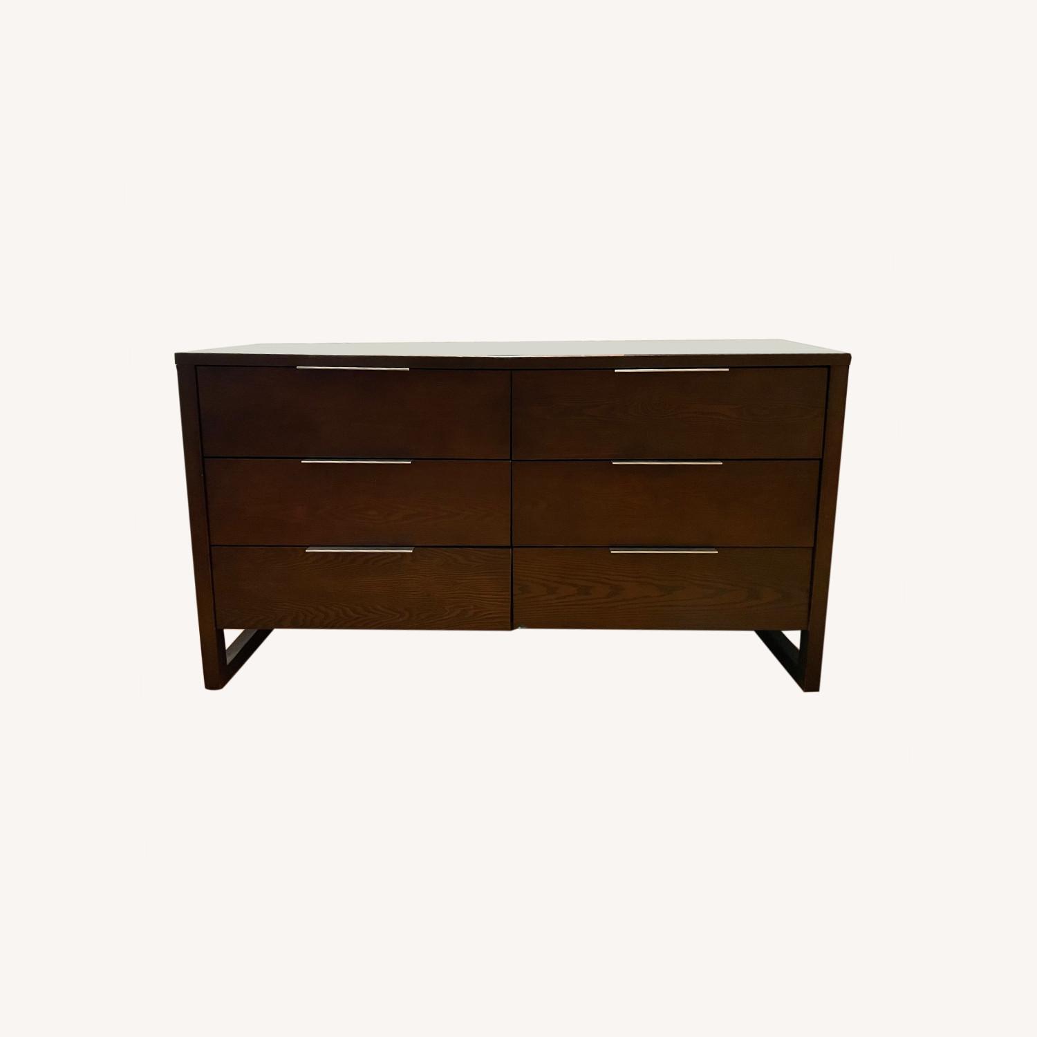 Crate & Barrel Loop 6-Drawer Dresser, Espresso - image-0