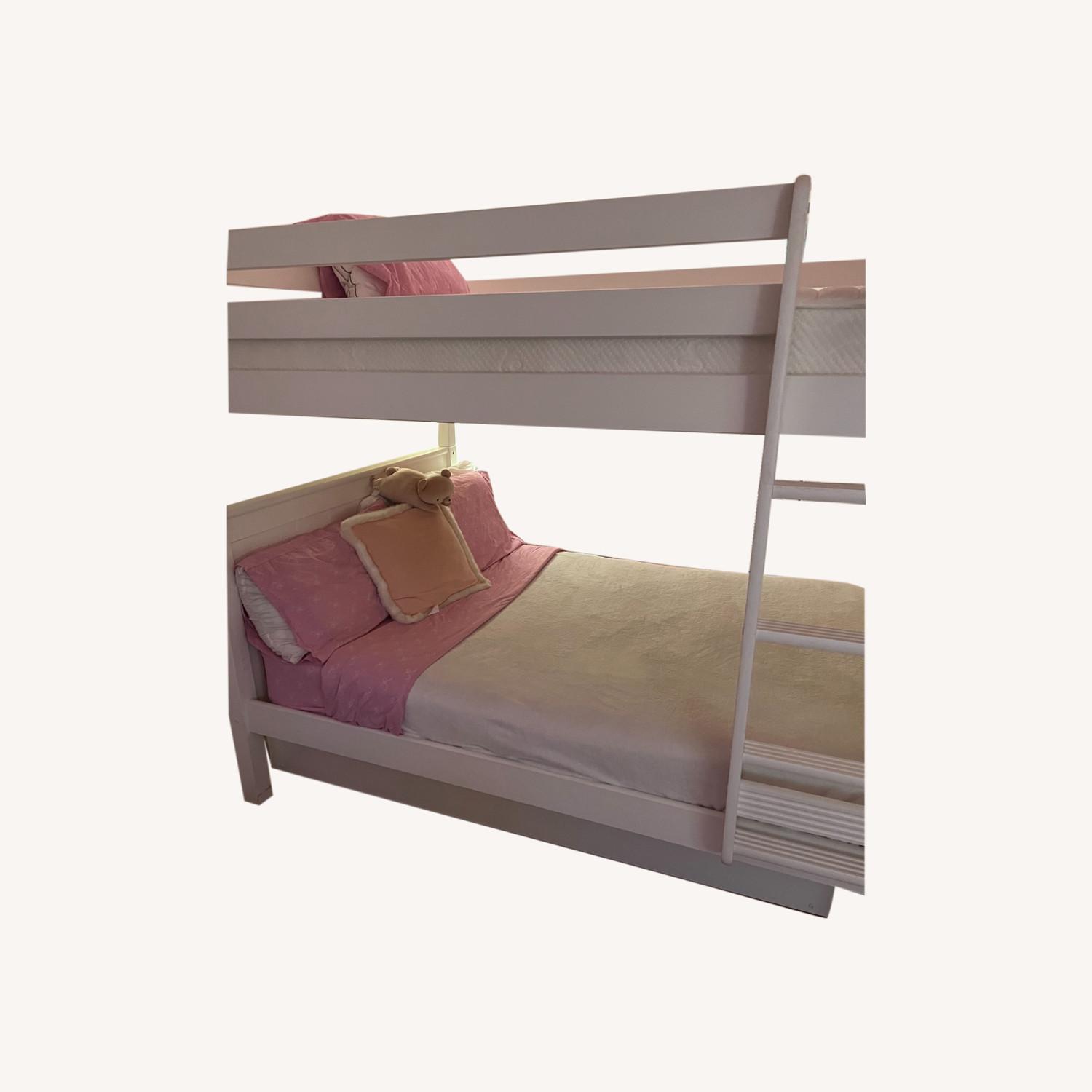 White Wayfair Bunk Bed with Trundle - image-0