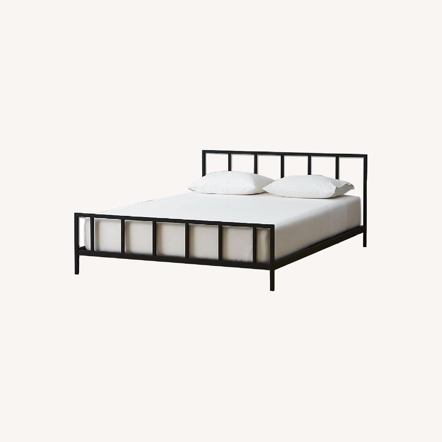 CB2 Alchemy Matte Black Queen Bed Frame AptDeco