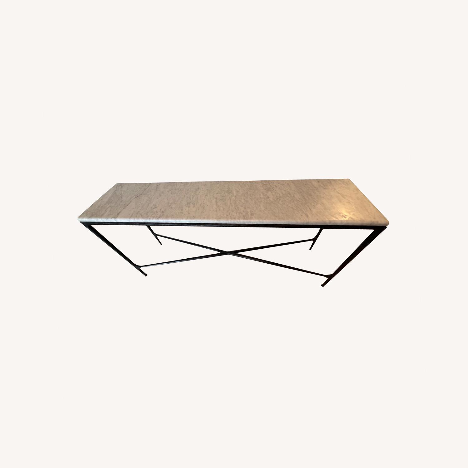 Restoration Hardware Marble Console Table - image-0