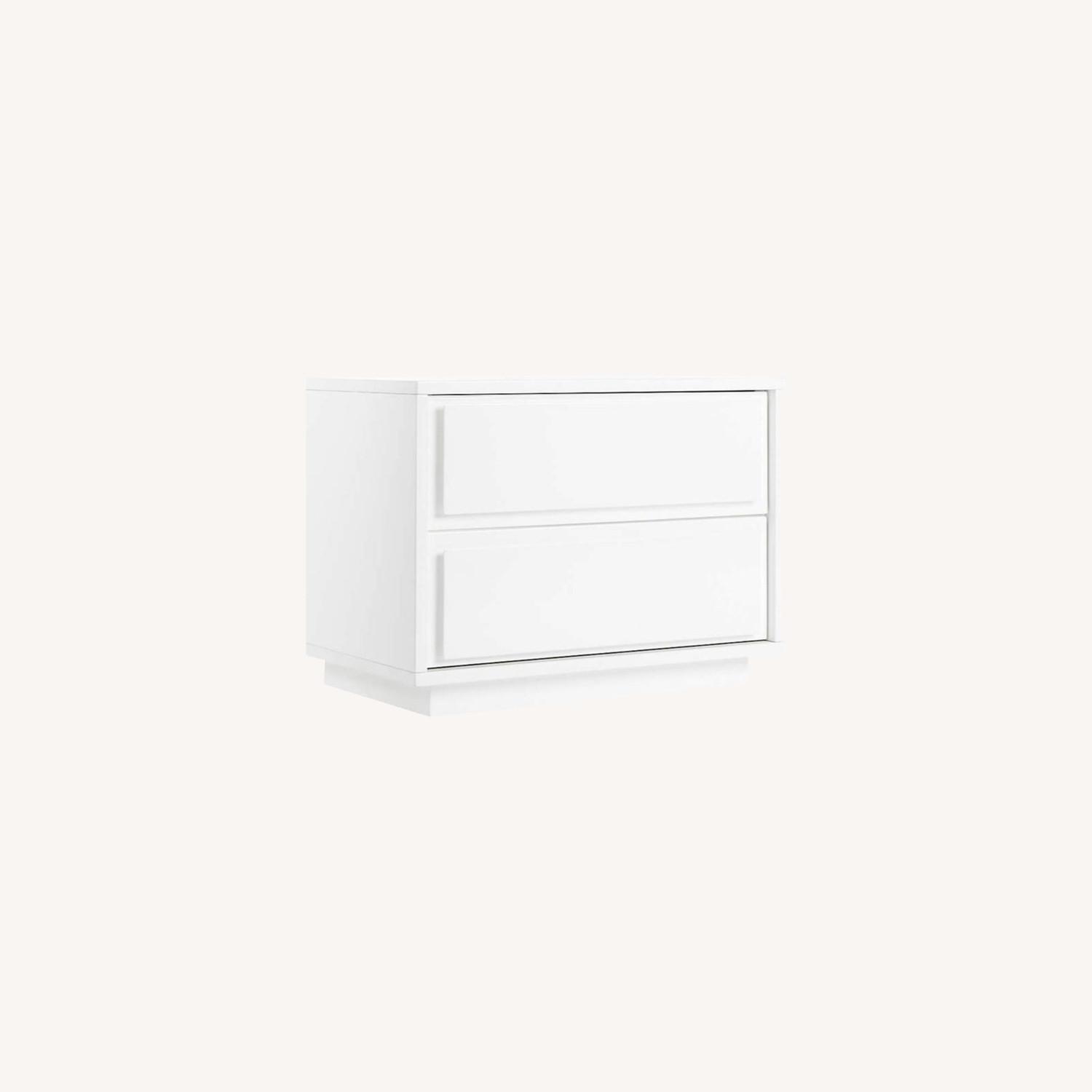 CB2 Gallery White 2Drawer Nightstand AptDeco