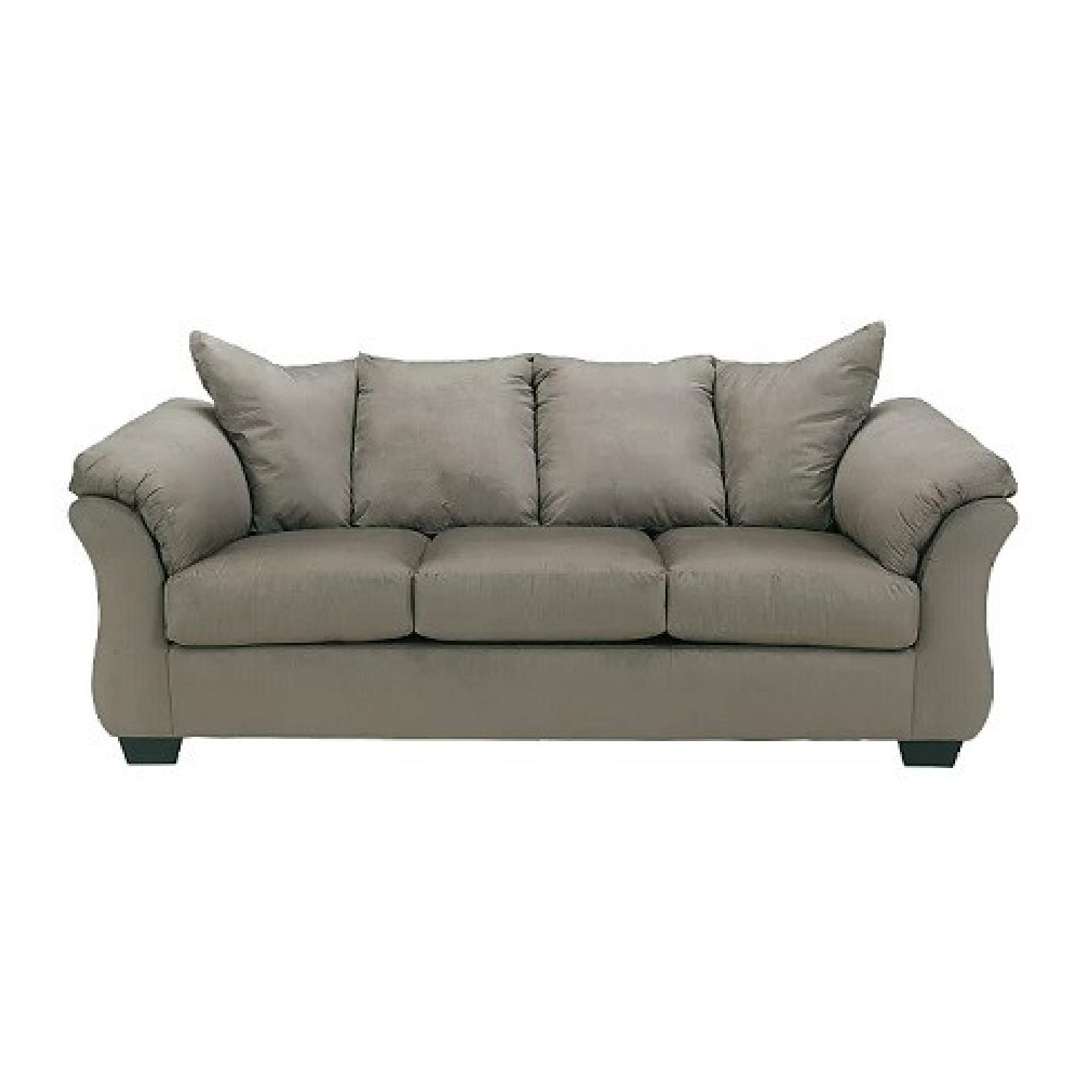 Ashley Furniture Darcy Gray Microfiber Sofa AptDeco