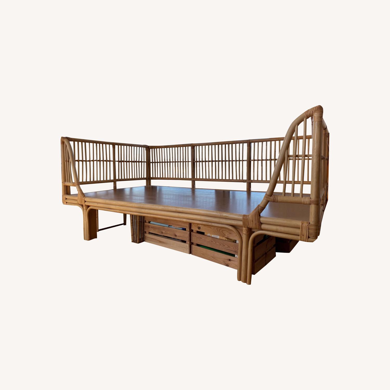 World Market Honey Rattan Daybed Frame AptDeco