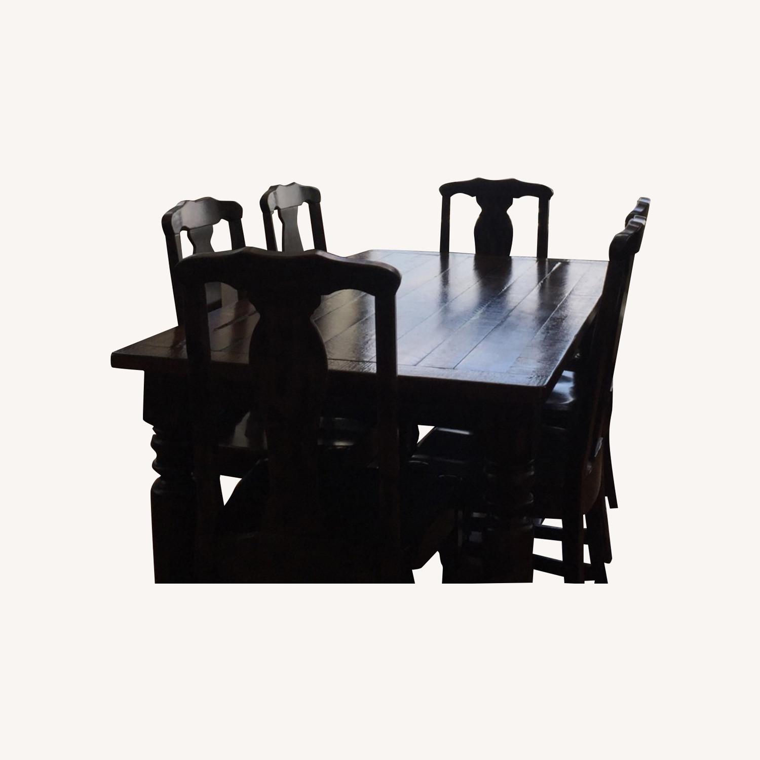 Pottery Barn Dining Table with Matching 6 Chairs AptDeco