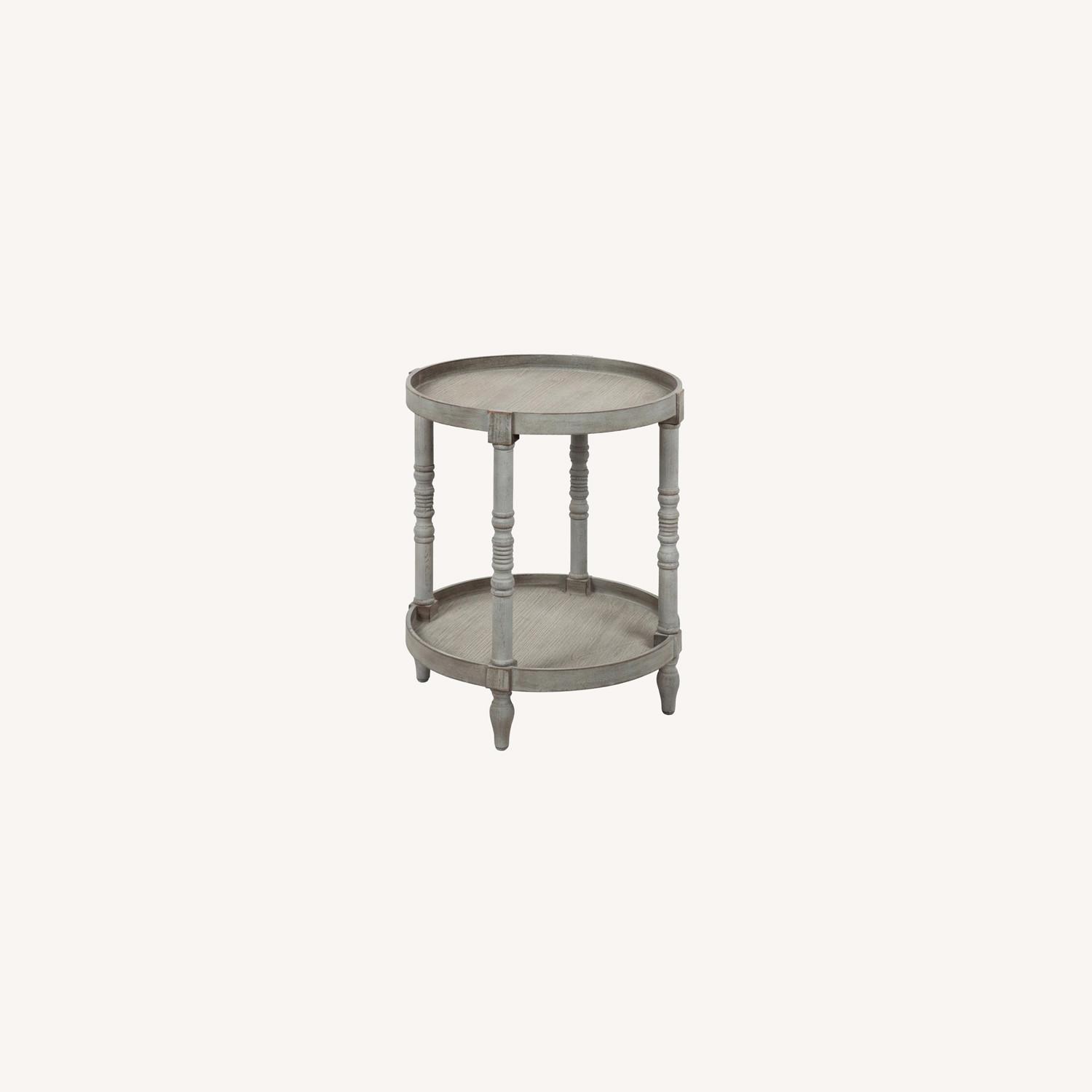 Round Wood Side Table - 20x20x24 - image-0