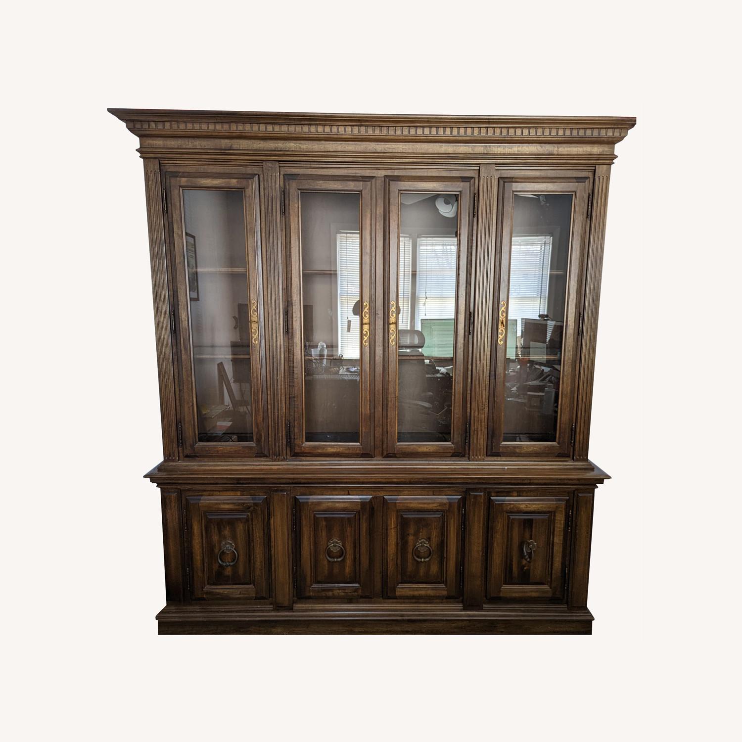 Heywood Wakefield Italian Neoclassical Tuscan 72" Wall Unit AptDeco