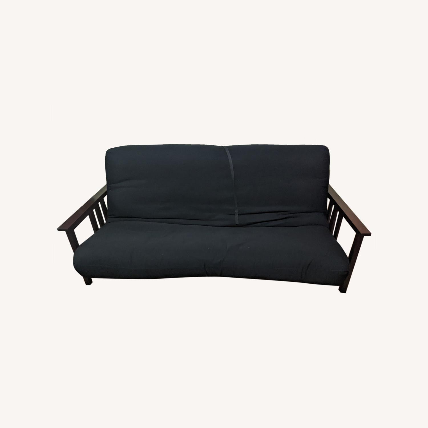 Durango Dark Cherry Queen Wall Hugger Futon Bed - image-0