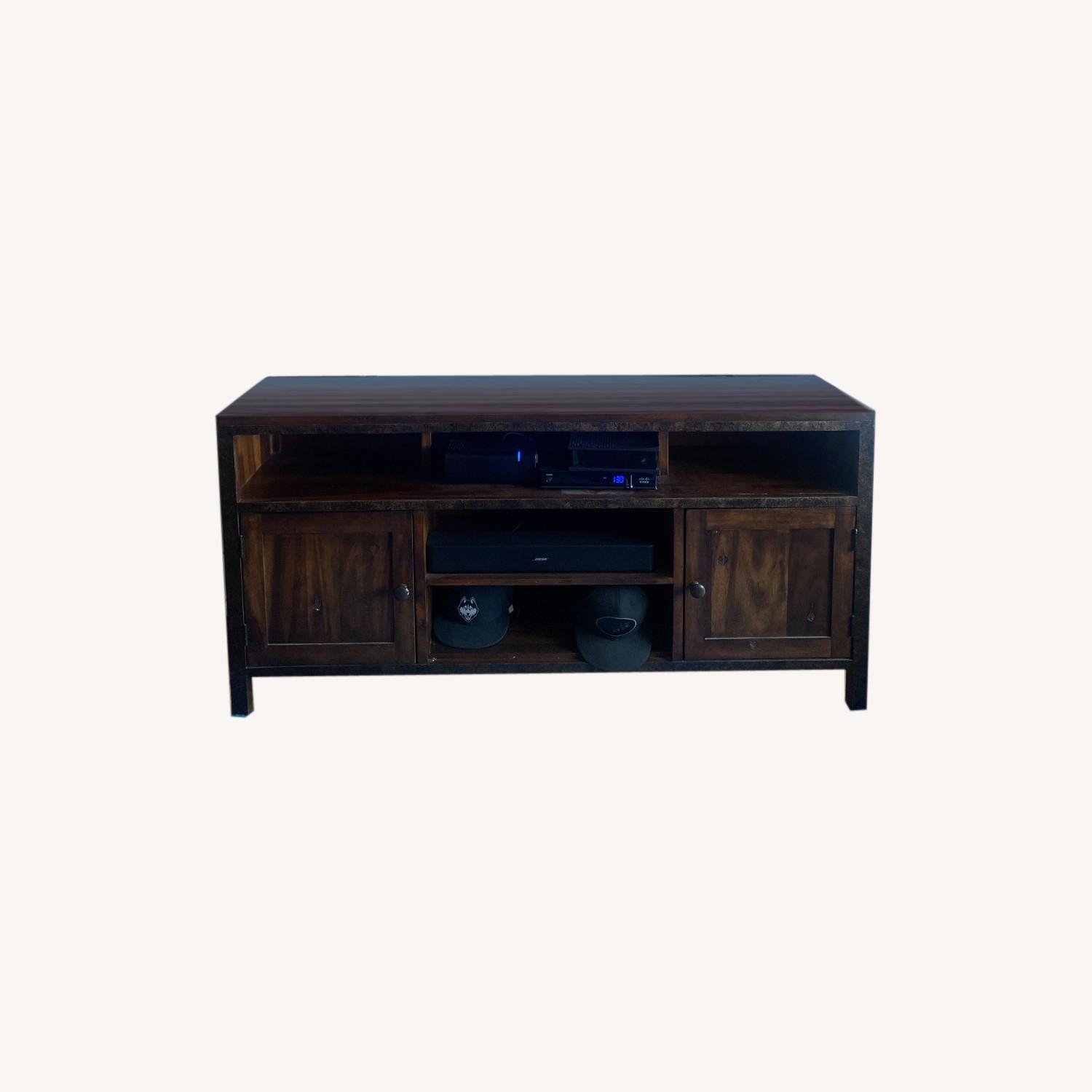 Houzz Walnut TV Stand 60 inches Width AptDeco