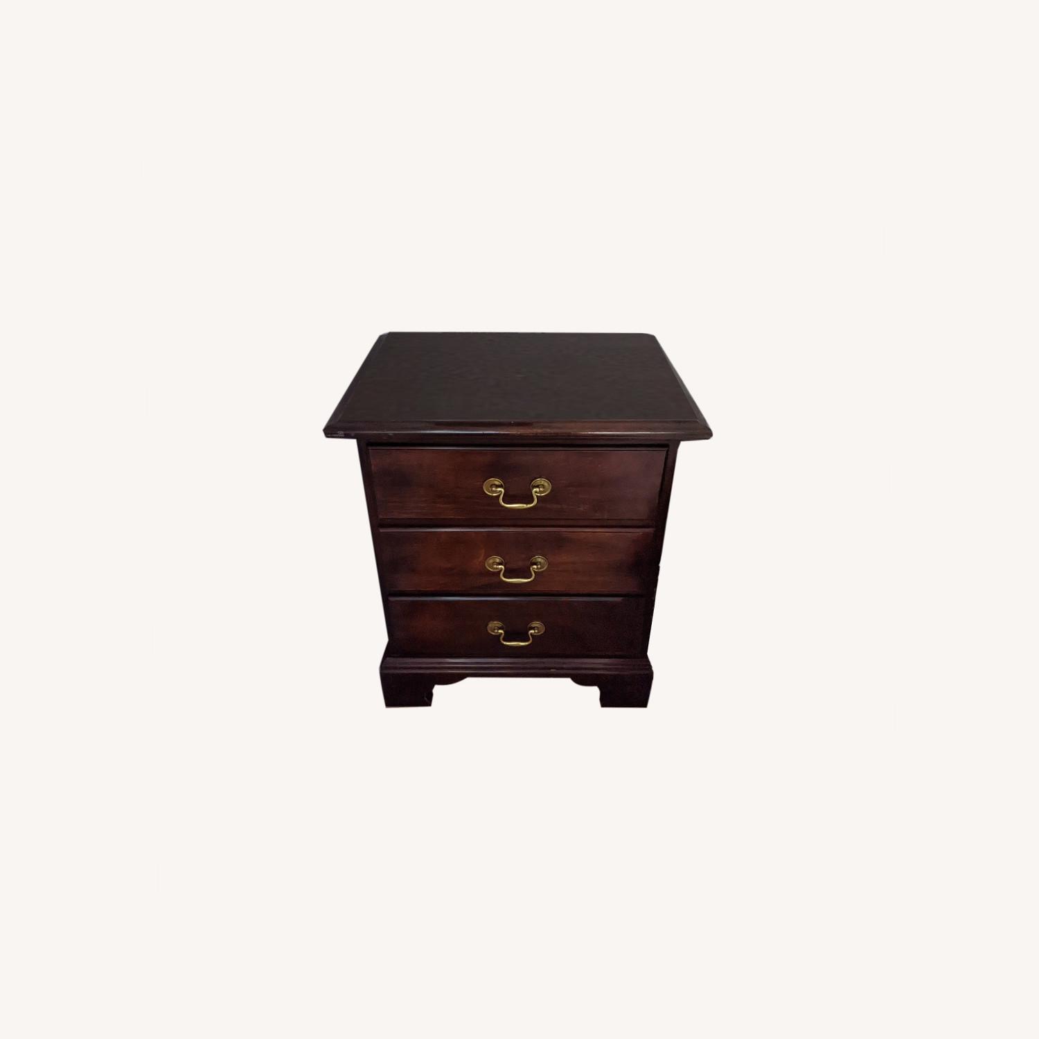 Pair of Solid Cherry Nightstands AptDeco