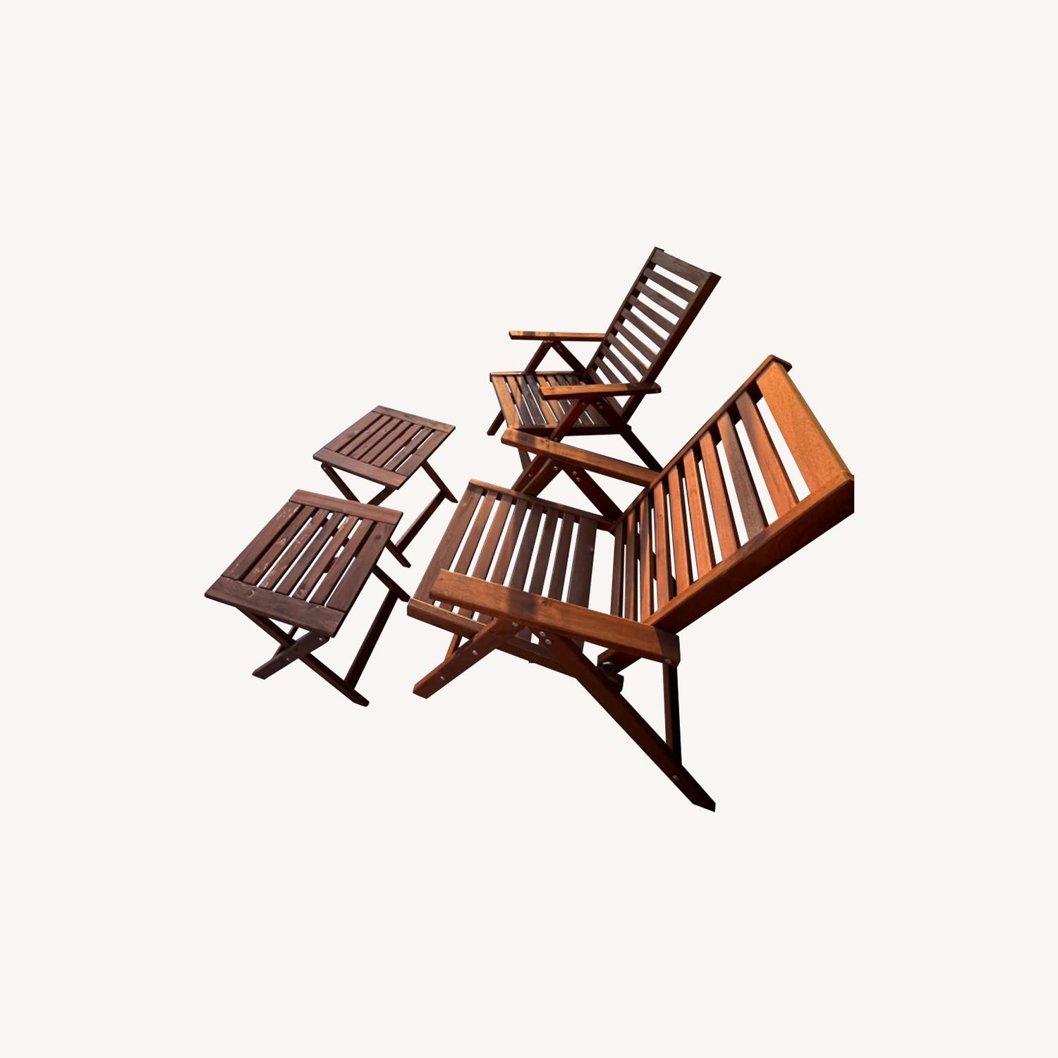 IKEA PPLAR Wooden Patio Set AptDeco