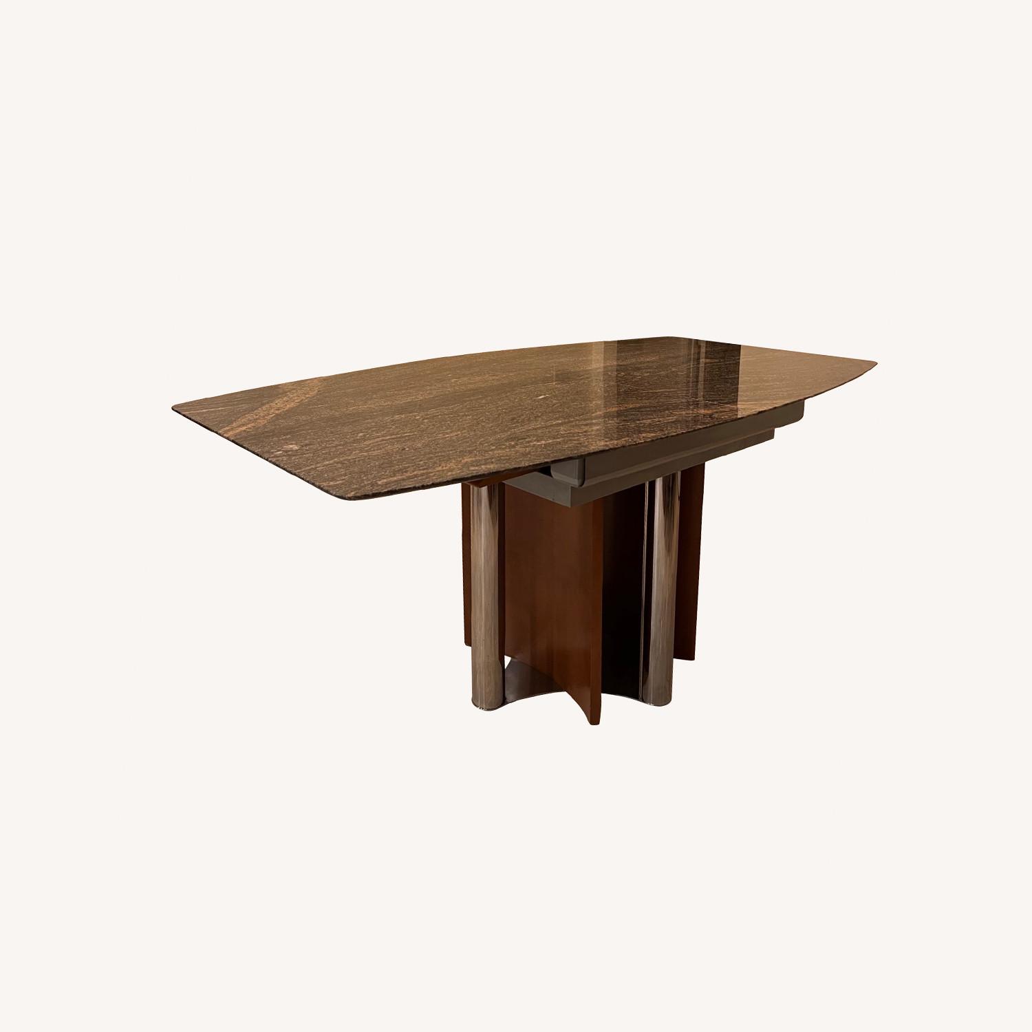 Granite Top Extension Dining Table - image-0