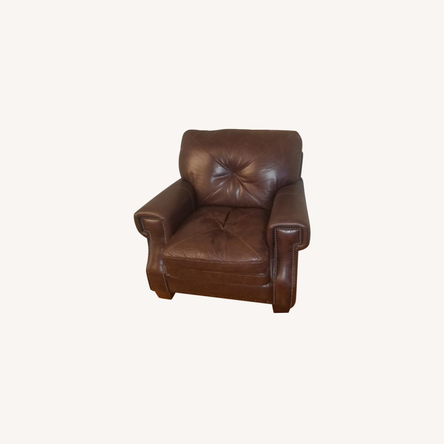 Bob's Brown Leather Armchair - image-0
