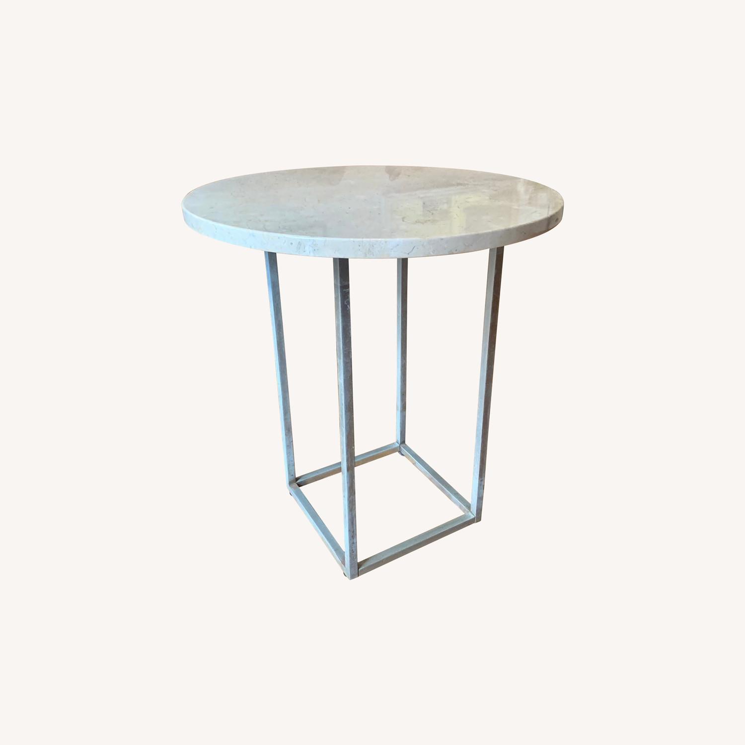 Round Marble Side Table - image-0
