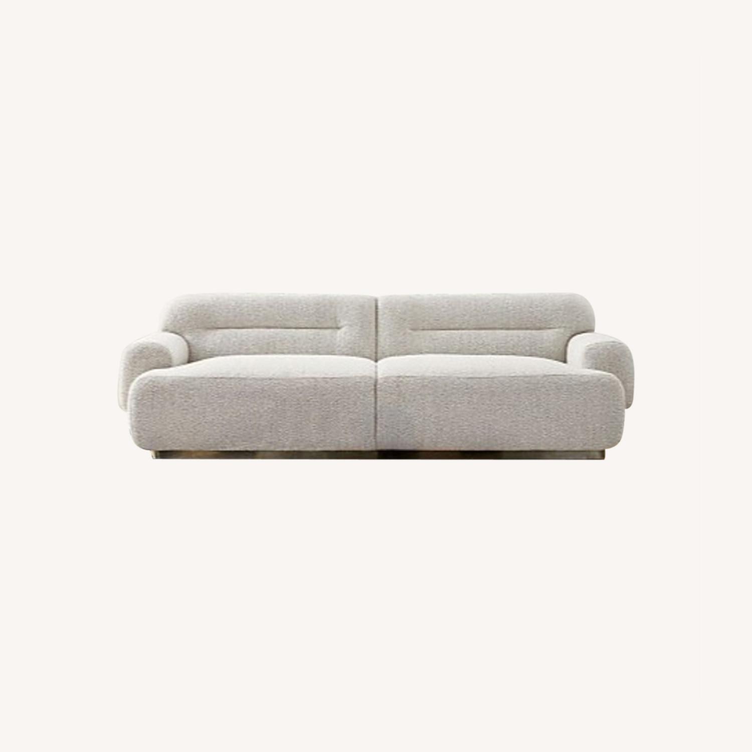 CB2 Logan Grey Boucle Sofa - image-0