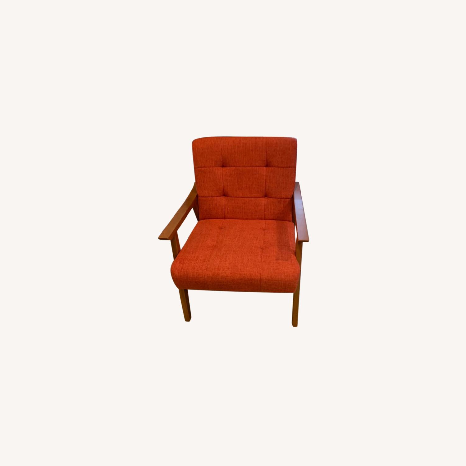 Red Mid Century Modern Arm Chair - image-0