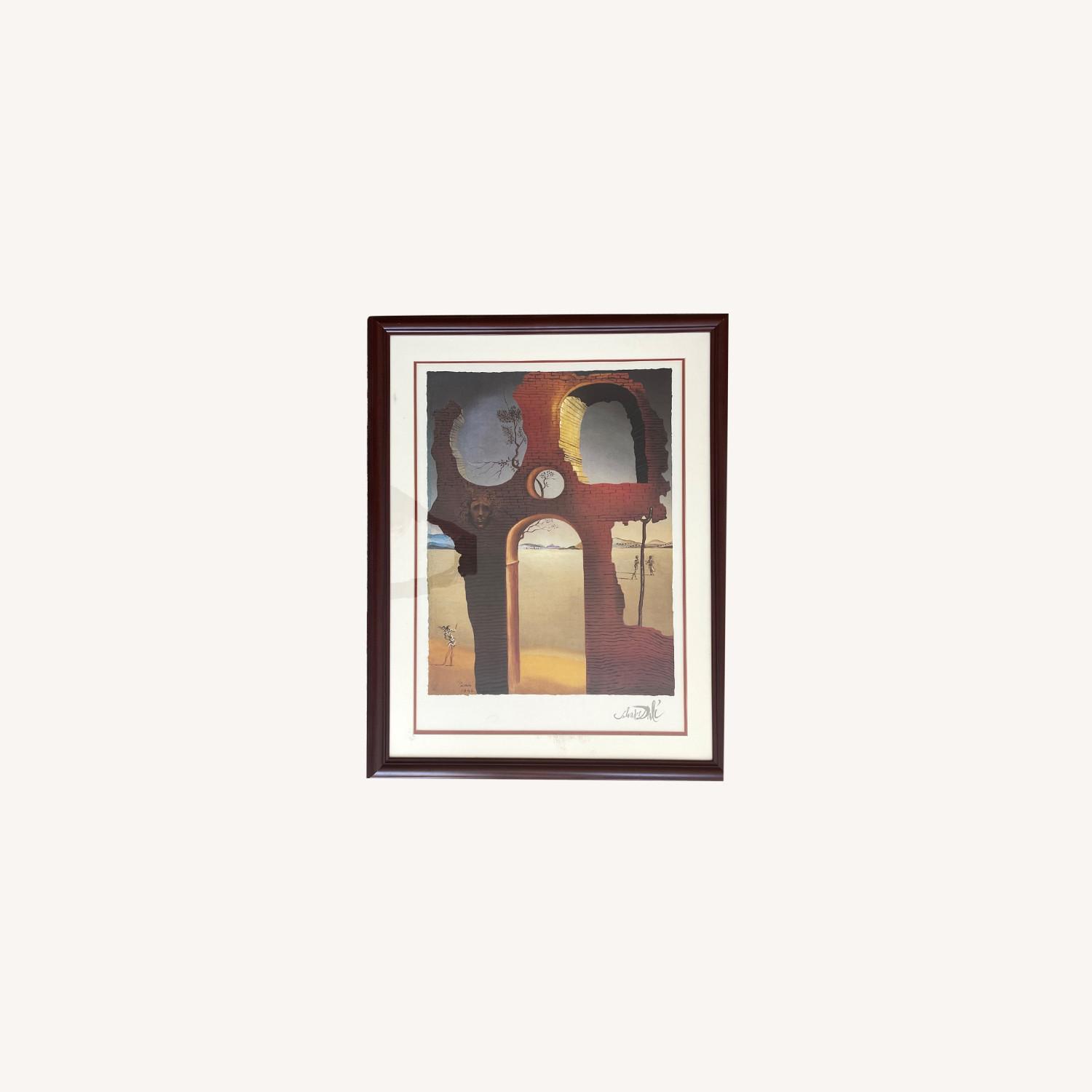 Salvador Dali Invisible Fase Lithography framed - image-0