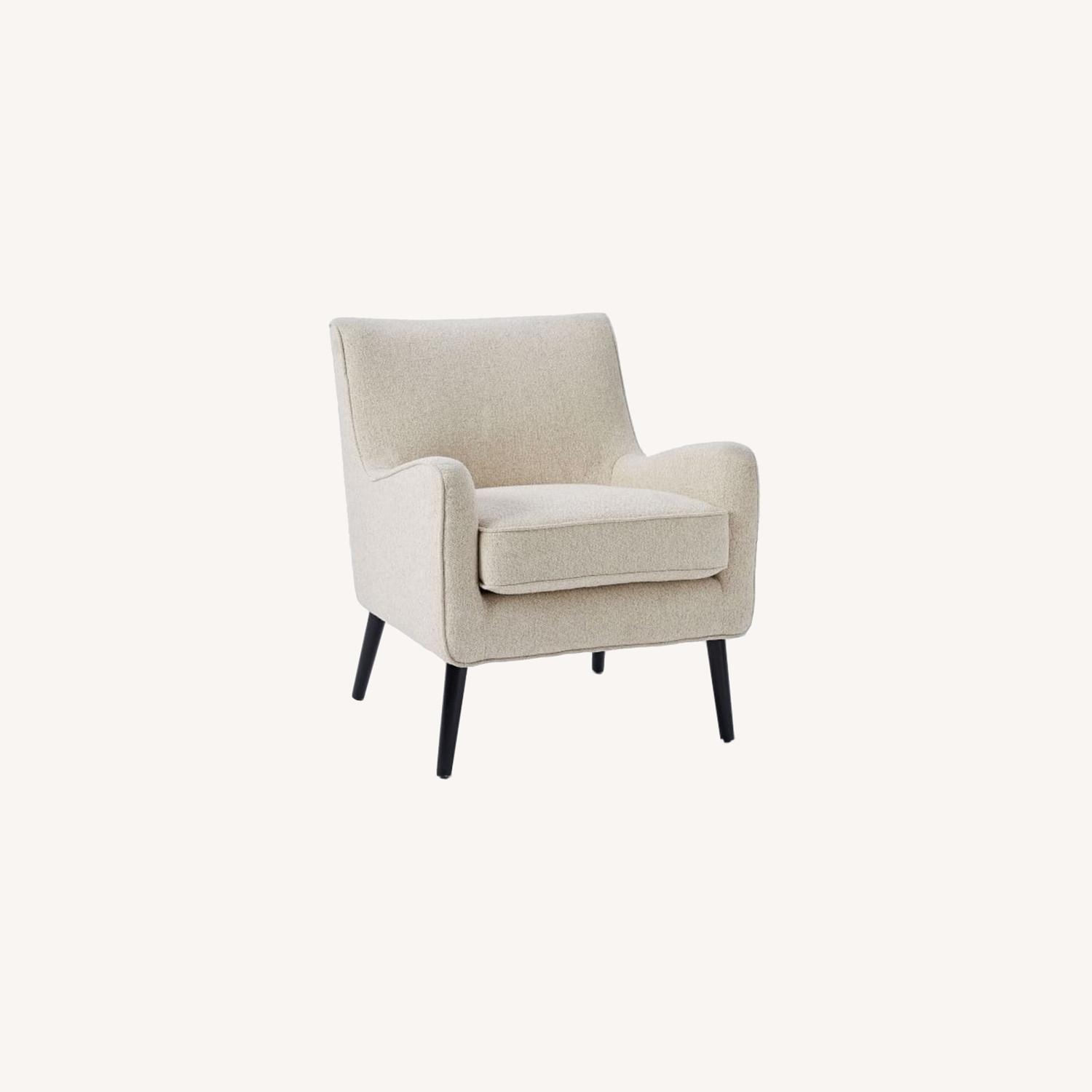 West Elm Book Nook Armchair, Luxe Boucle, Angora AptDeco