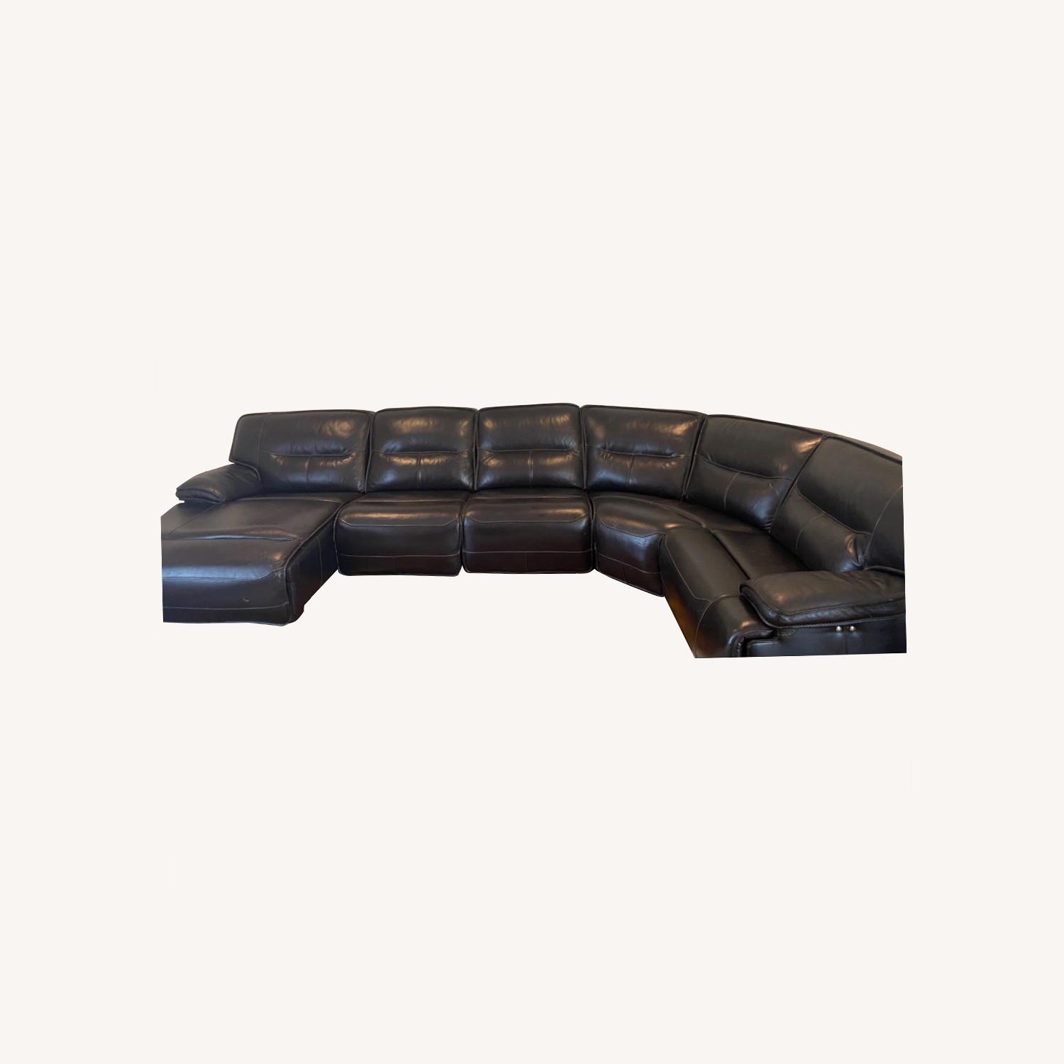 Macys Black Leather Sectional Sofa AptDeco