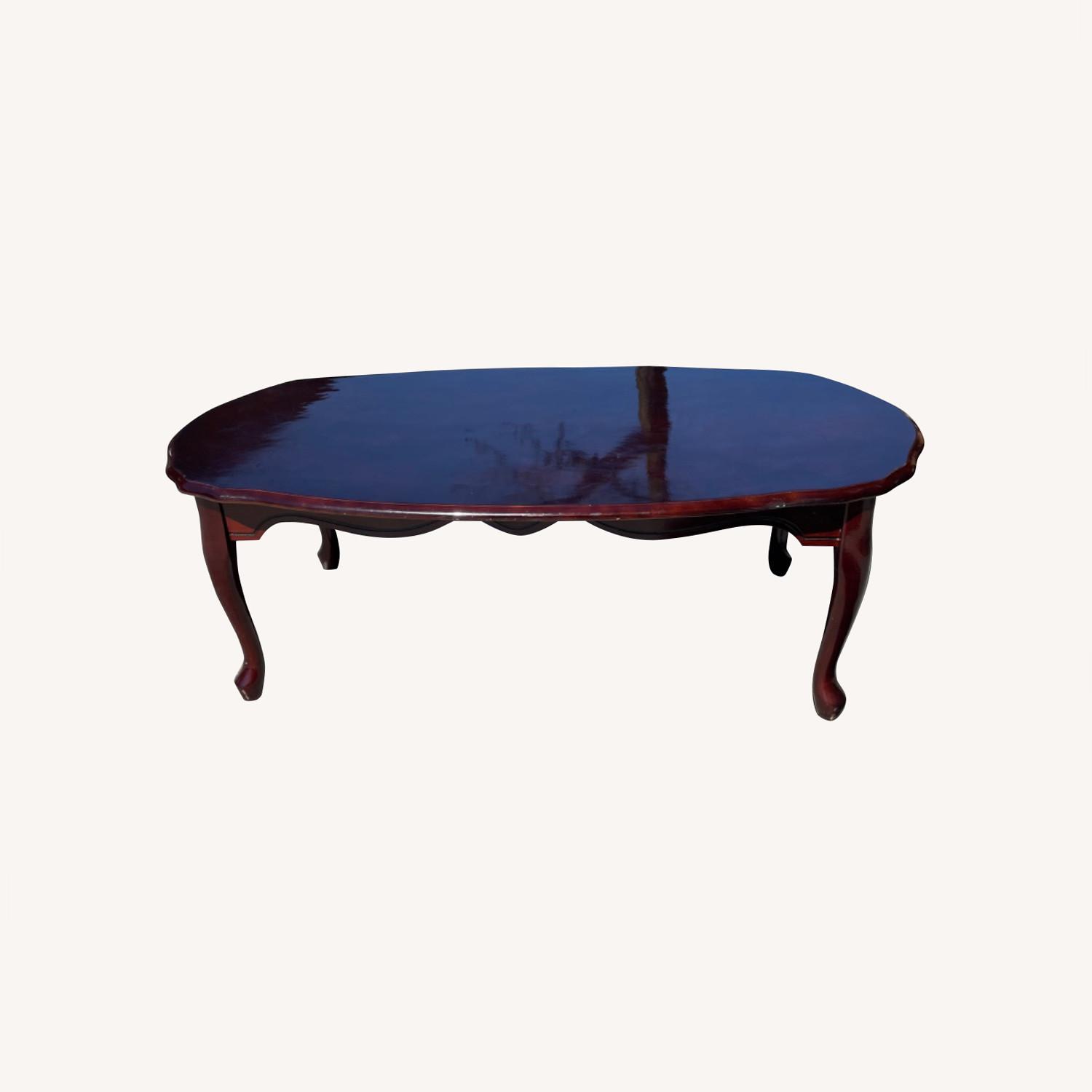 Vintage 1980s Queen Anne Style Coffee Table - AptDeco