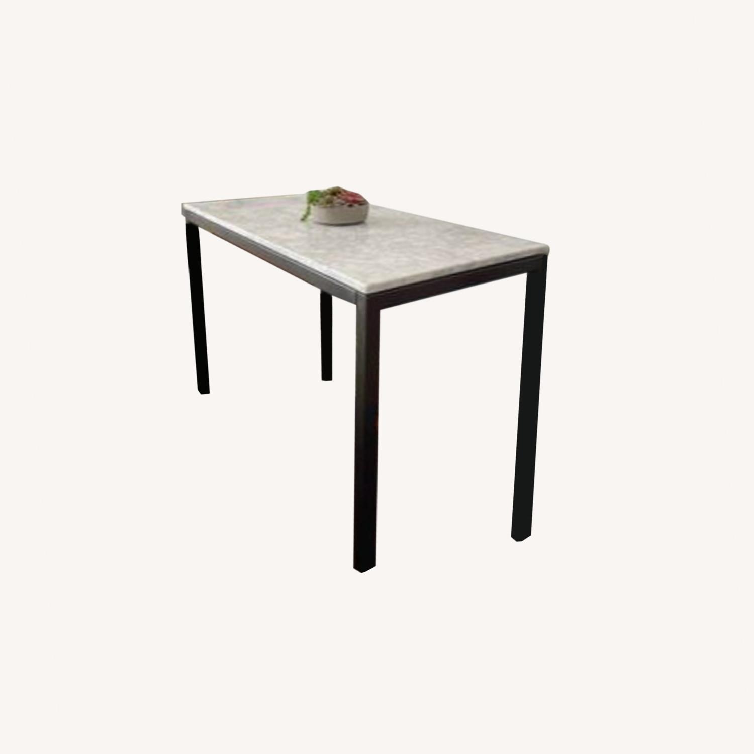 West Elm Frame Counter Table - White Marble - image-0