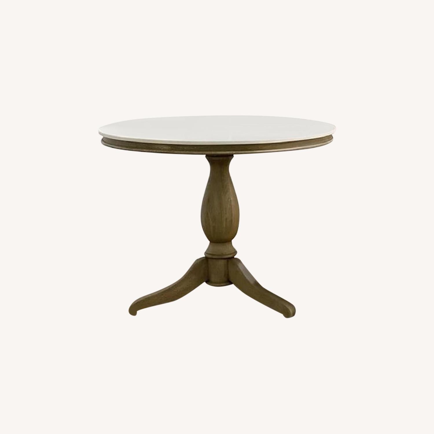 Pottery Barn Marble Round Dining Table - image-0
