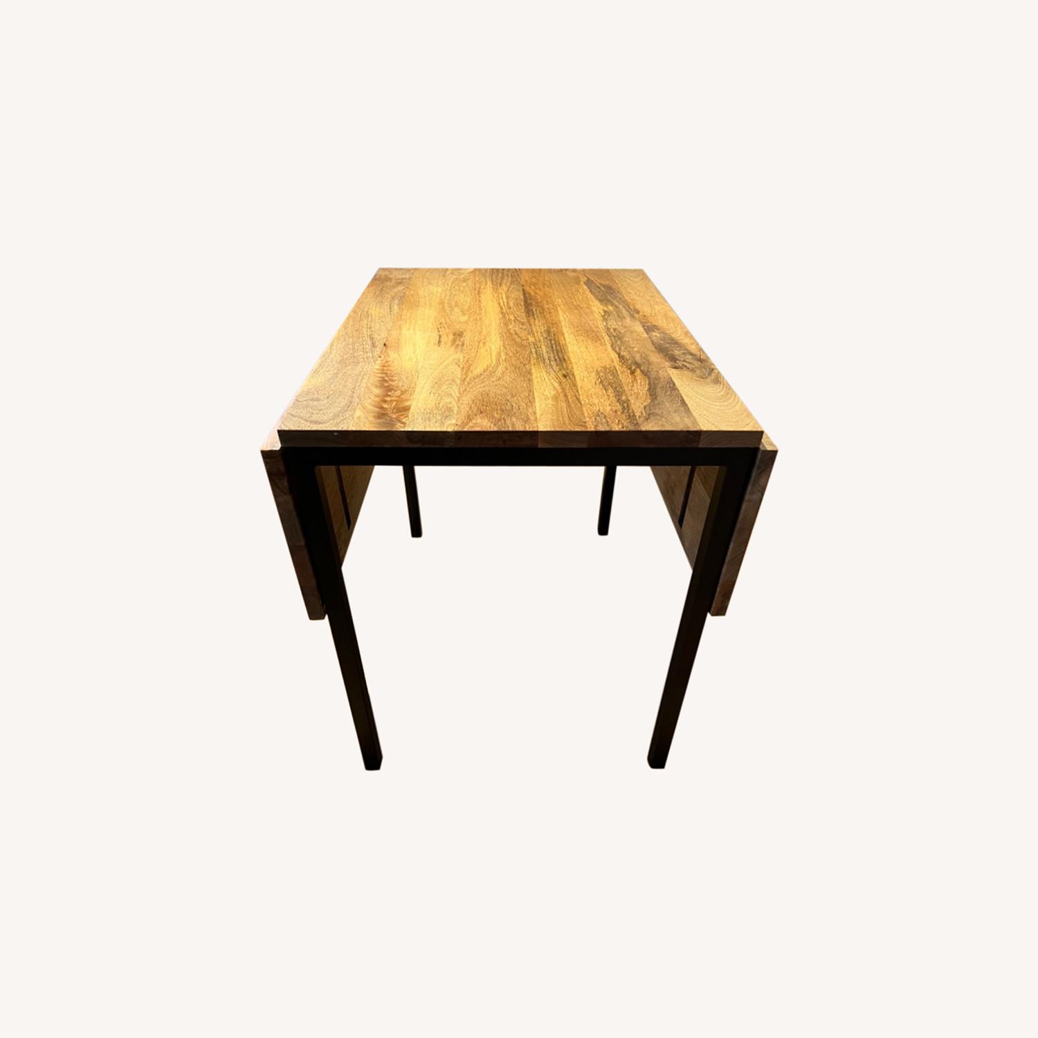 West Elm Mango Wood Collapsible Dining Table AptDeco