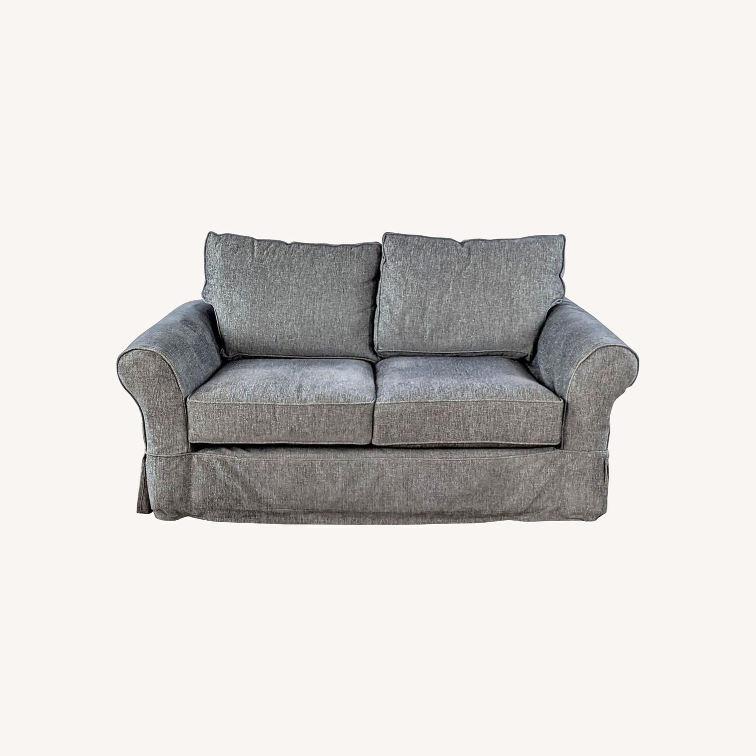 Pottery Barn Gray Loveseat AptDeco
