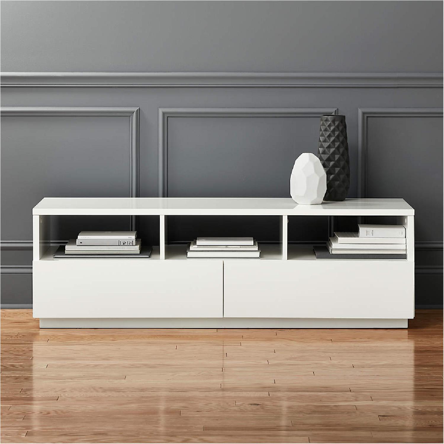 CB2 White Media Console - image-4