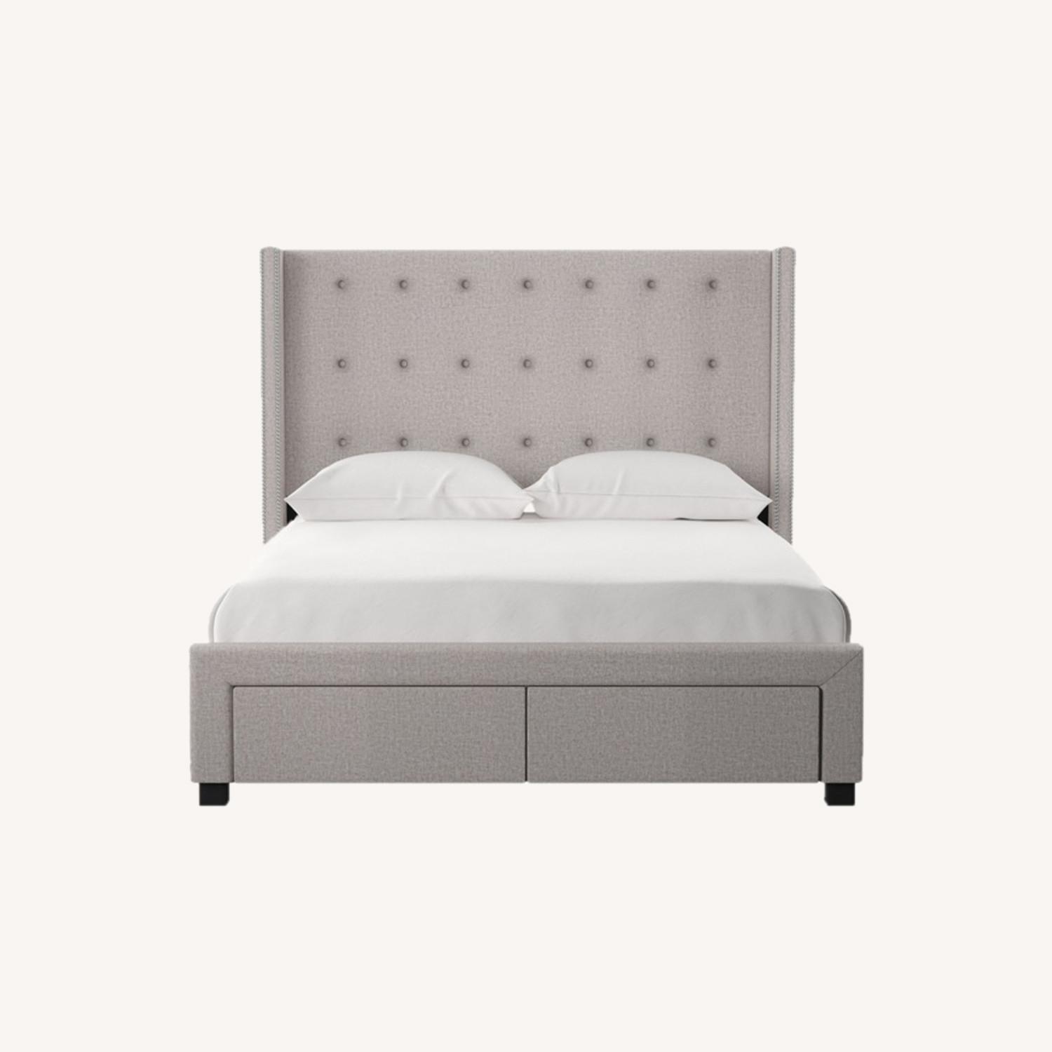 Wayfair Tufted Upholstered Storage Queen Bed - AptDeco
