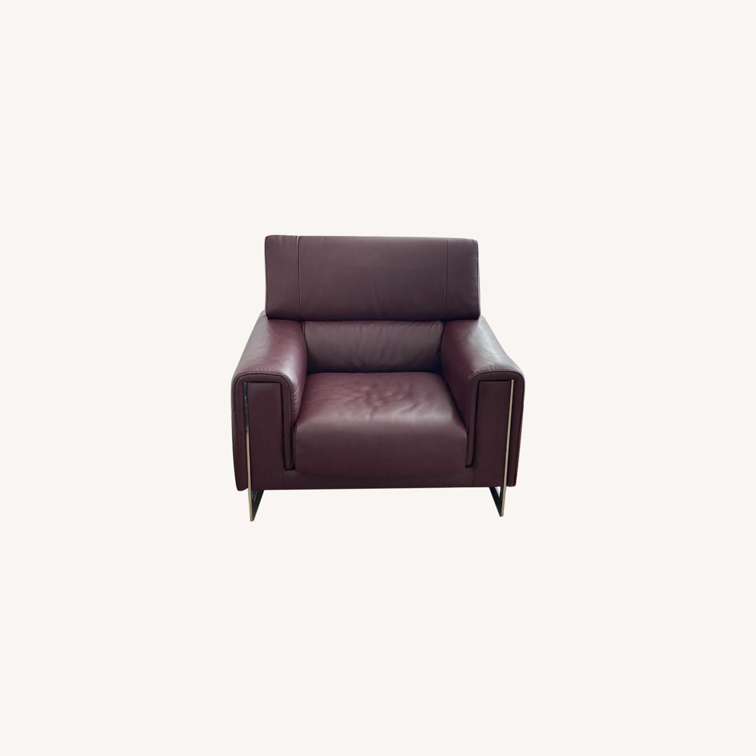 Natuzzi Leather Armchair - image-0