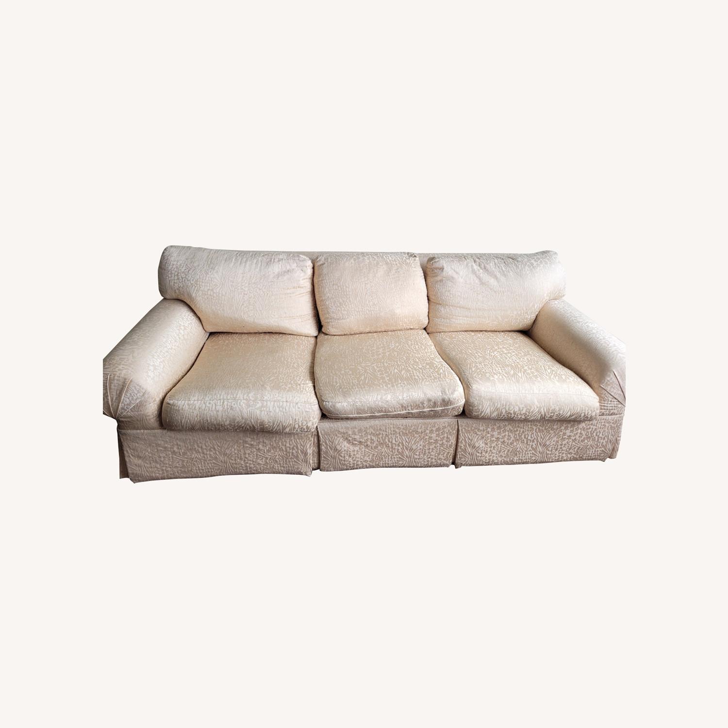 Beige Sleeper Sofa with Down Feather Inserts AptDeco