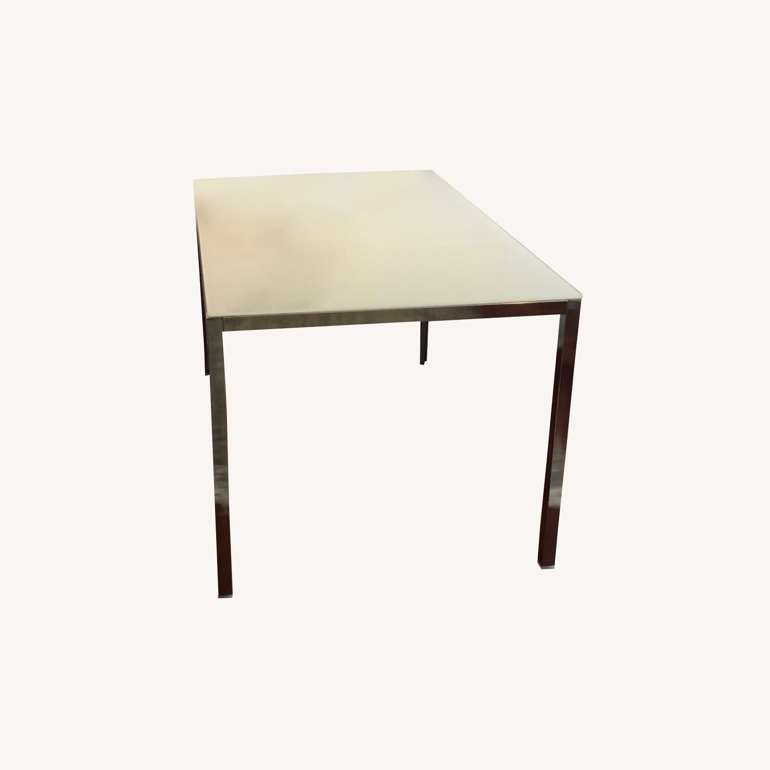 IKEA Glass and Metal Dining Table AptDeco
