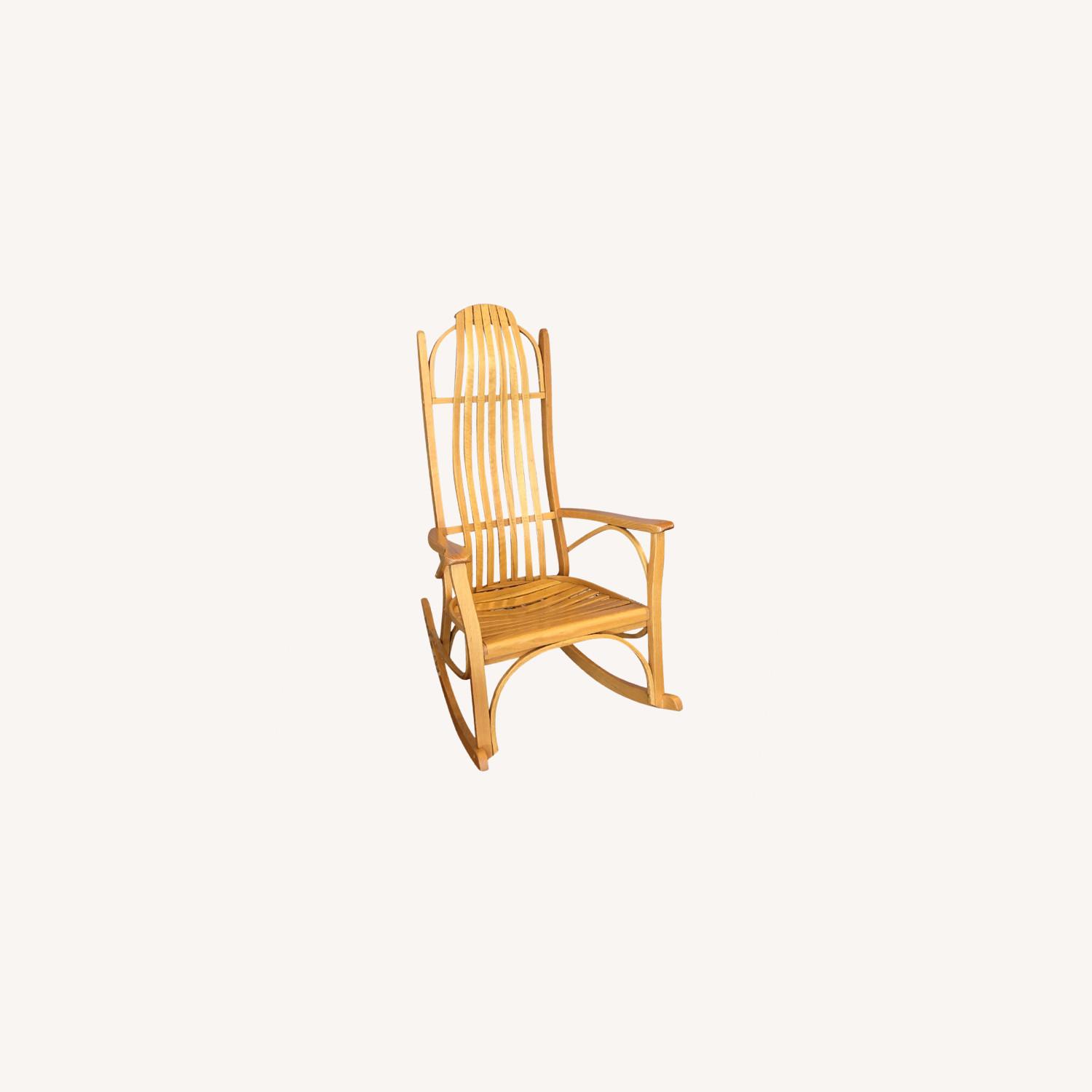 Adirondack Amish Oak Bentwood Rocking Chair - image-0