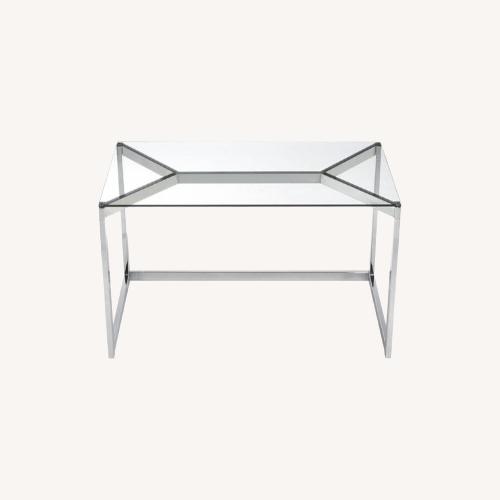 Used CB2 Tesso Chrome Desk for sale on AptDeco