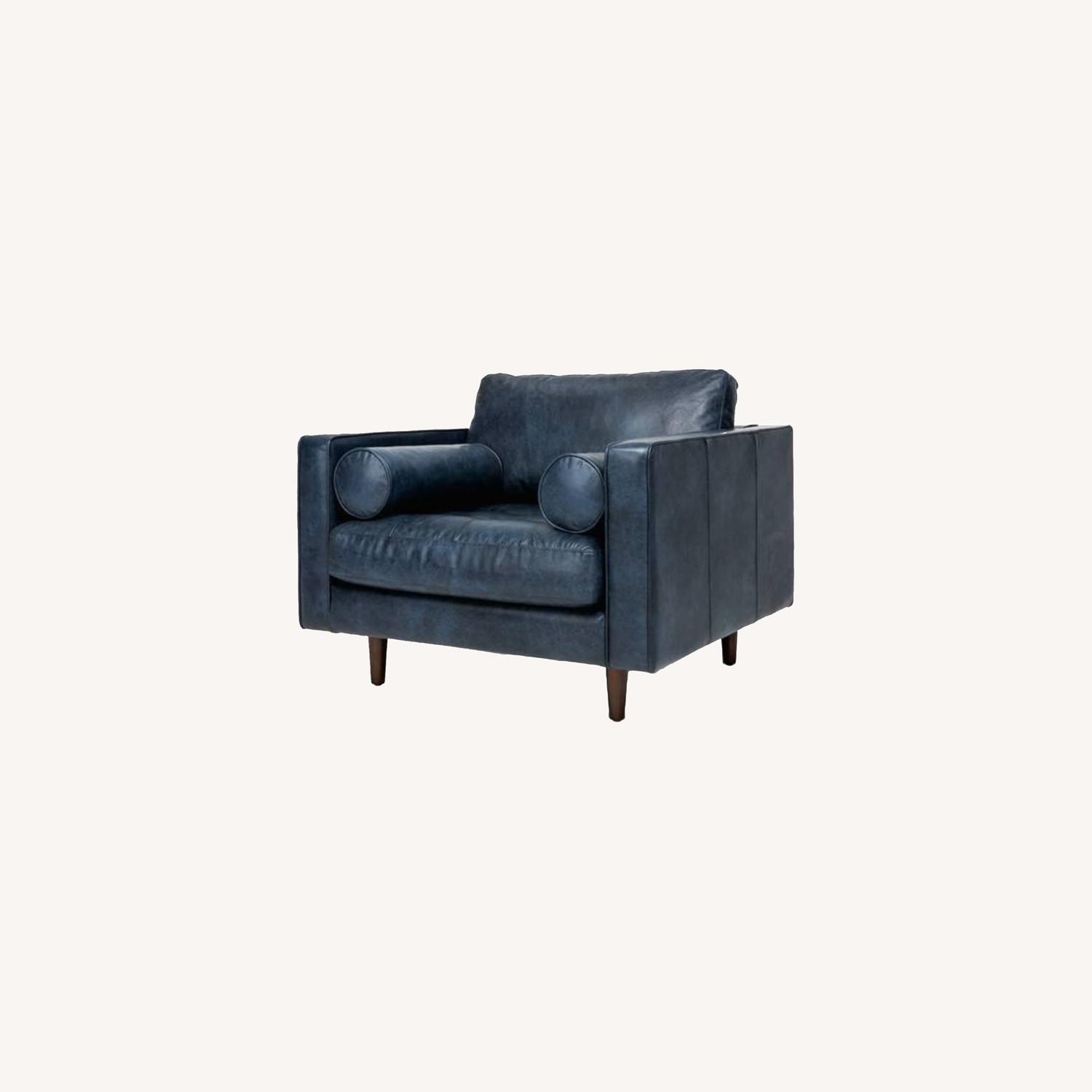 Article Blue Luxury Leather Lounge Chair - image-0
